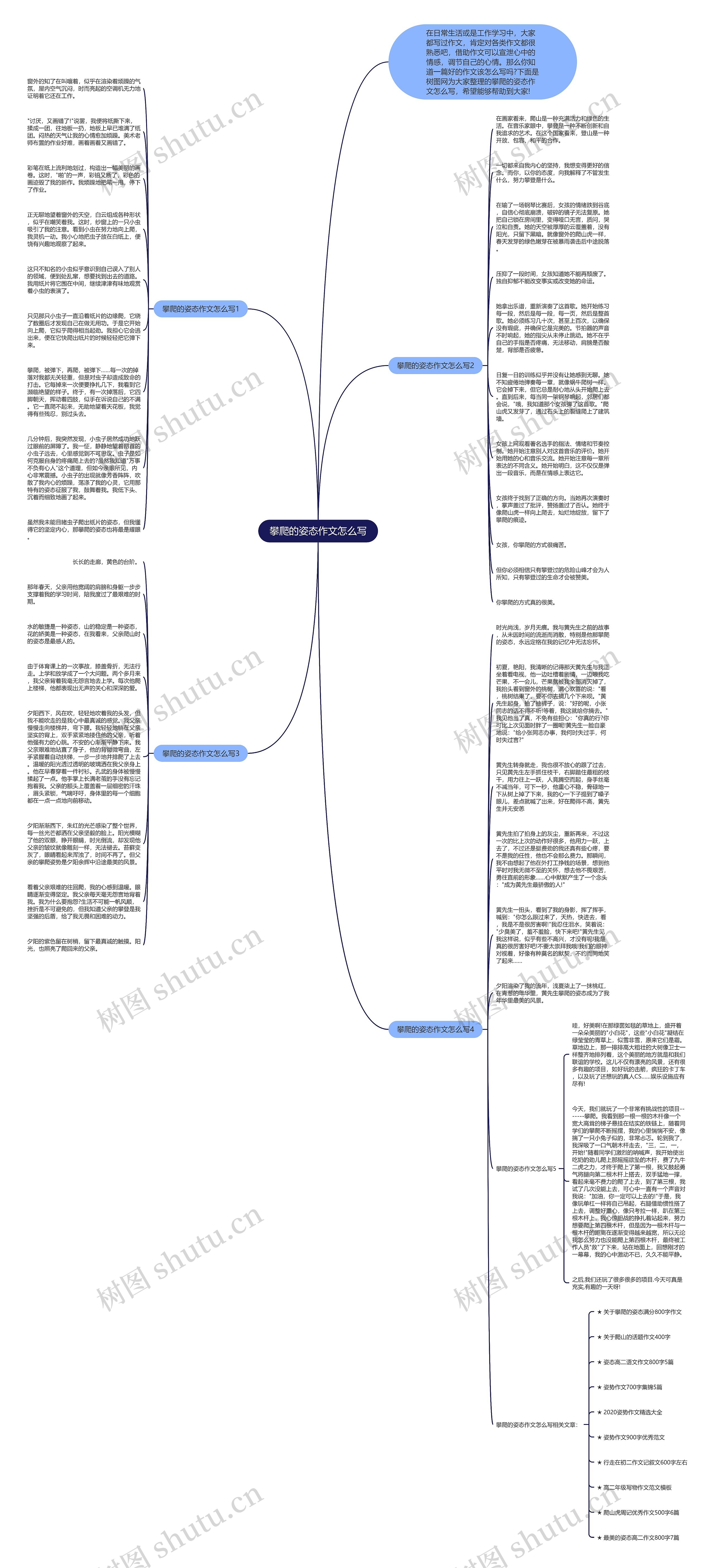 攀爬的姿态作文怎么写思维导图