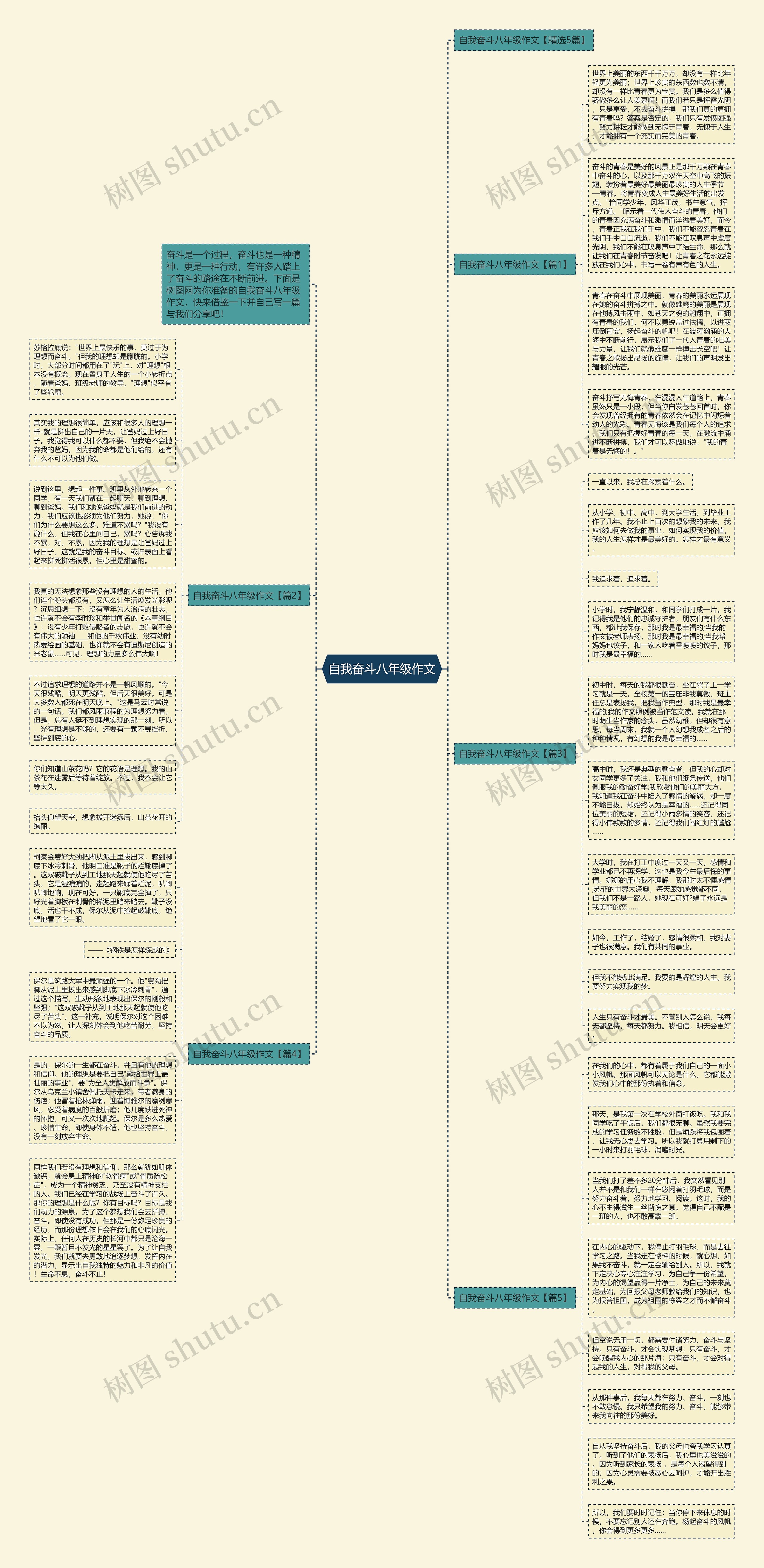 自我奋斗八年级作文思维导图