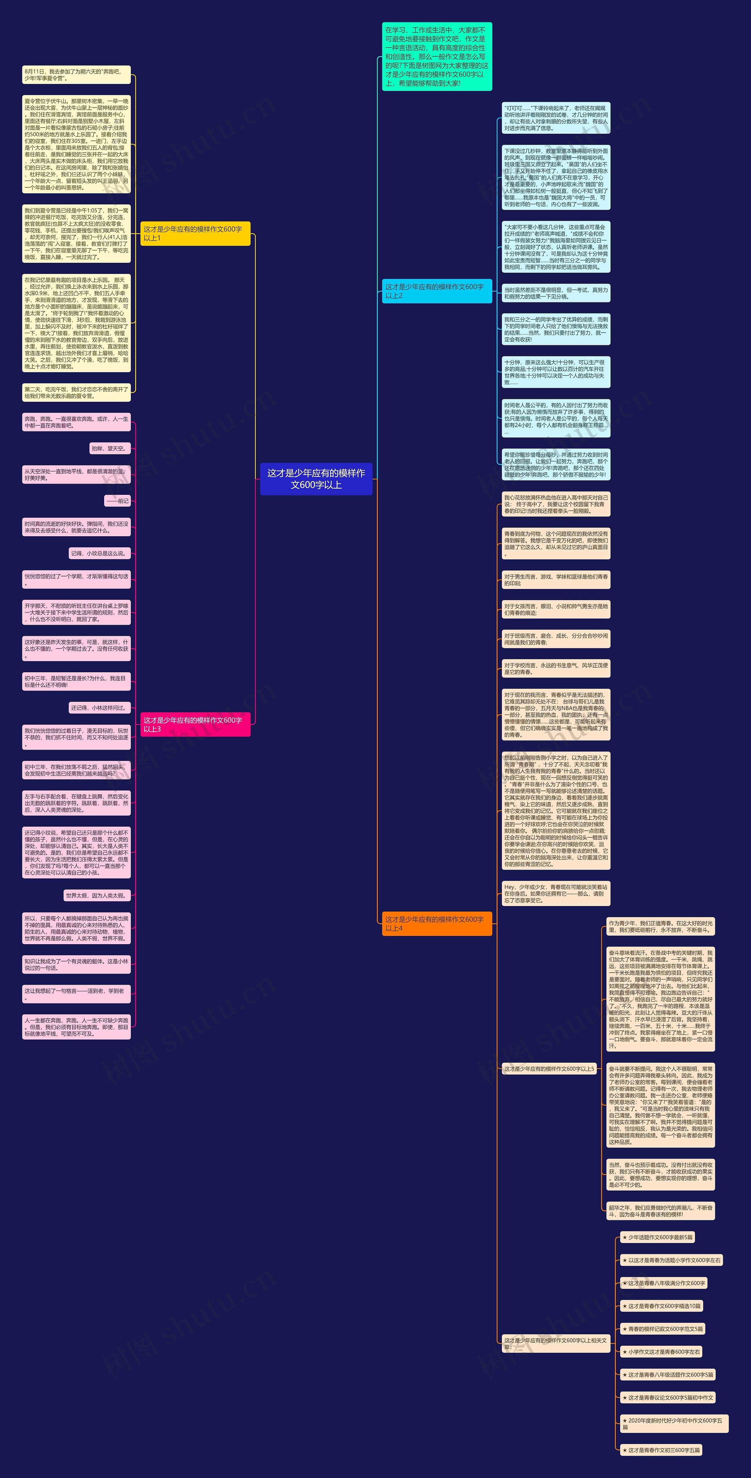这才是少年应有的模样作文600字以上思维导图