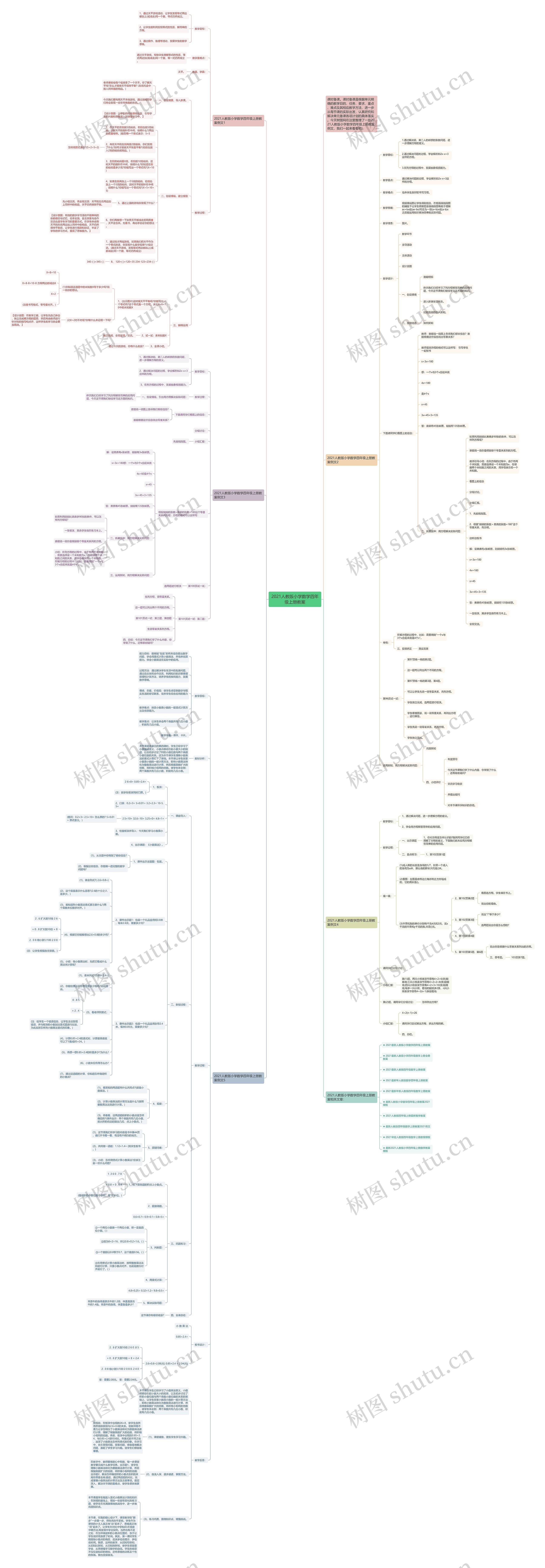 2021人教版小学数学四年级上册教案 2021人教版小学数学四年级上册教案