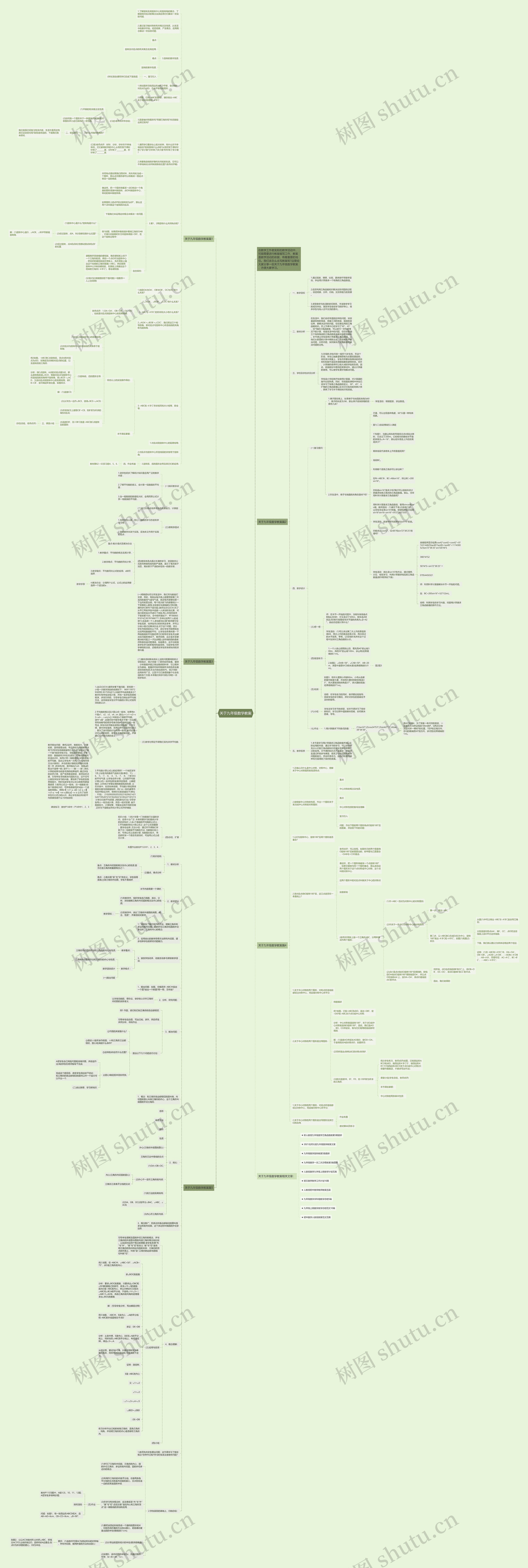 关于九年级数学教案思维导图