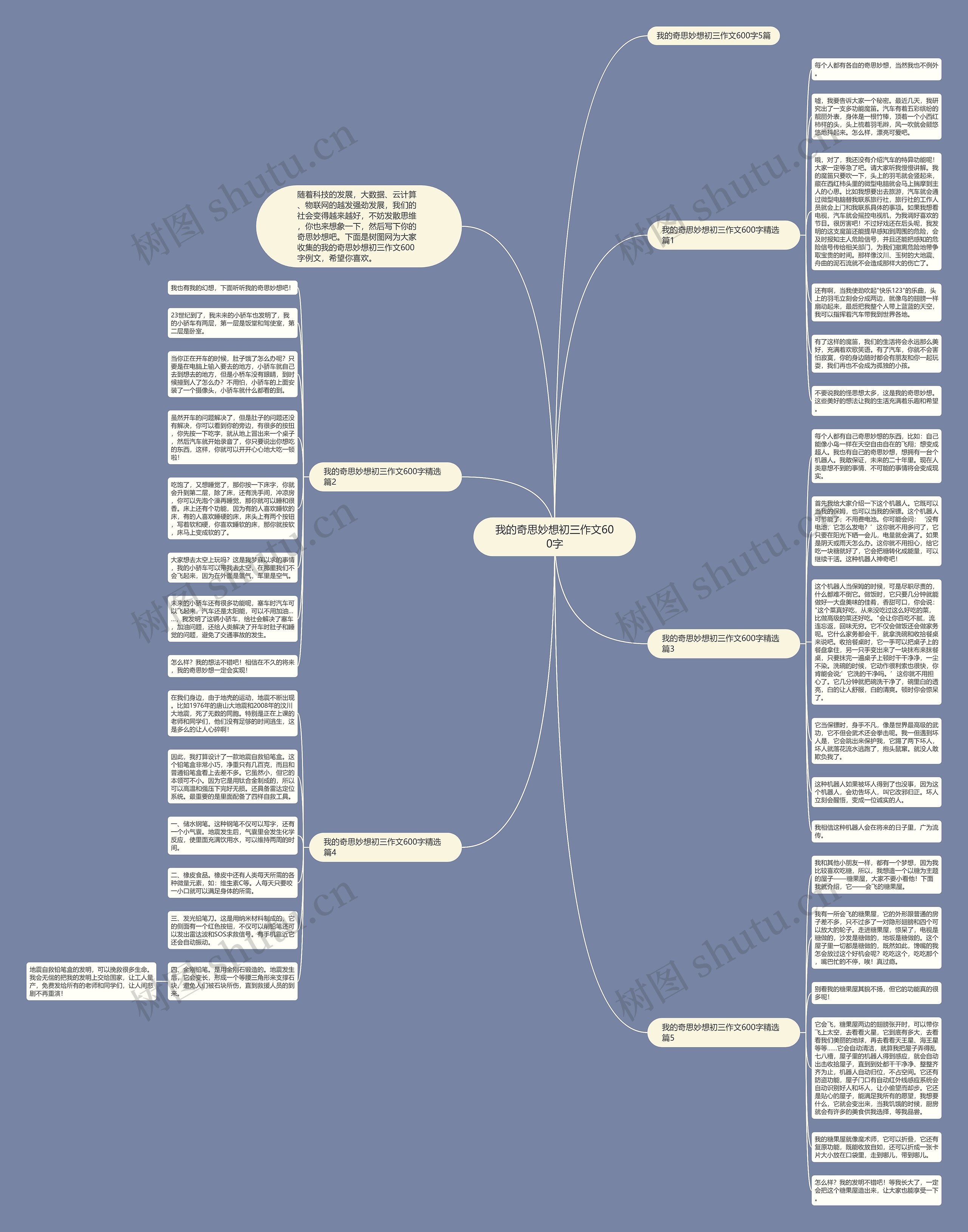 我的奇思妙想初三作文600字思维导图
