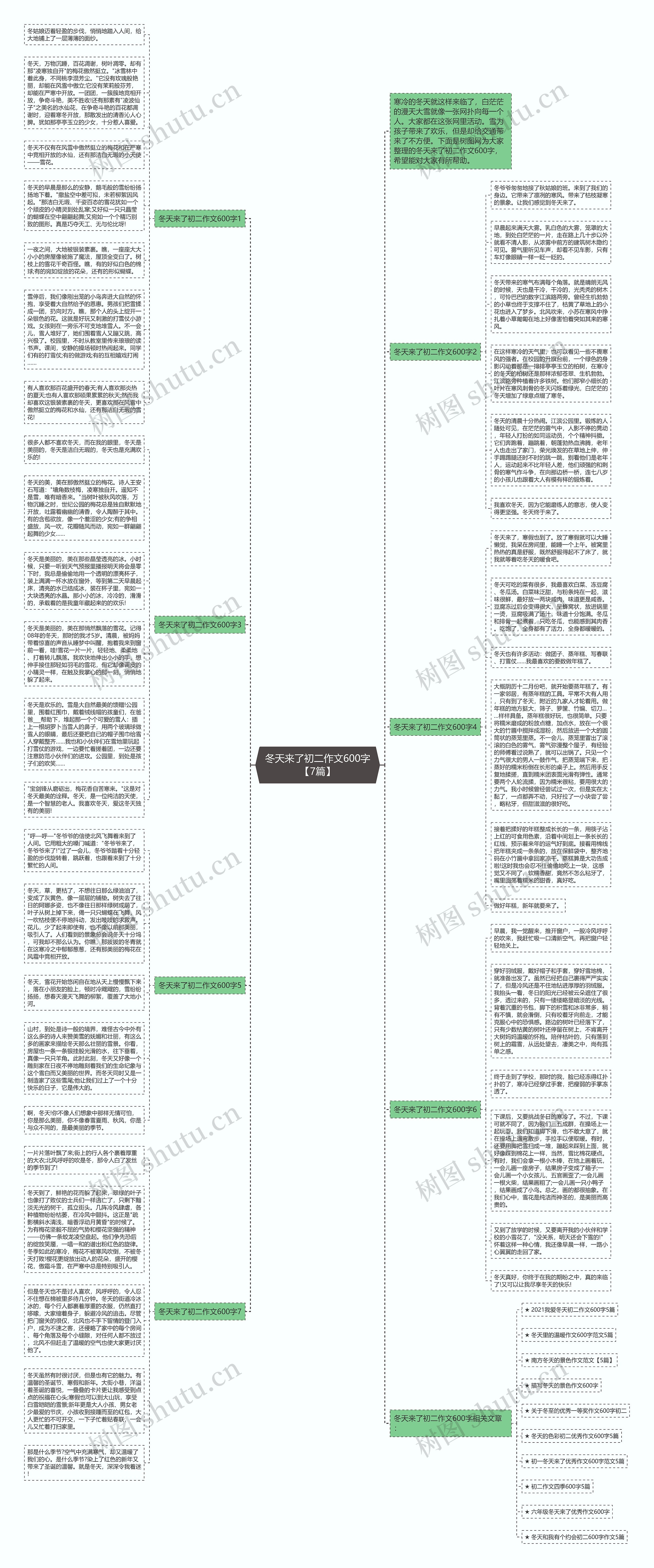 冬天来了初二作文600字【7篇】思维导图