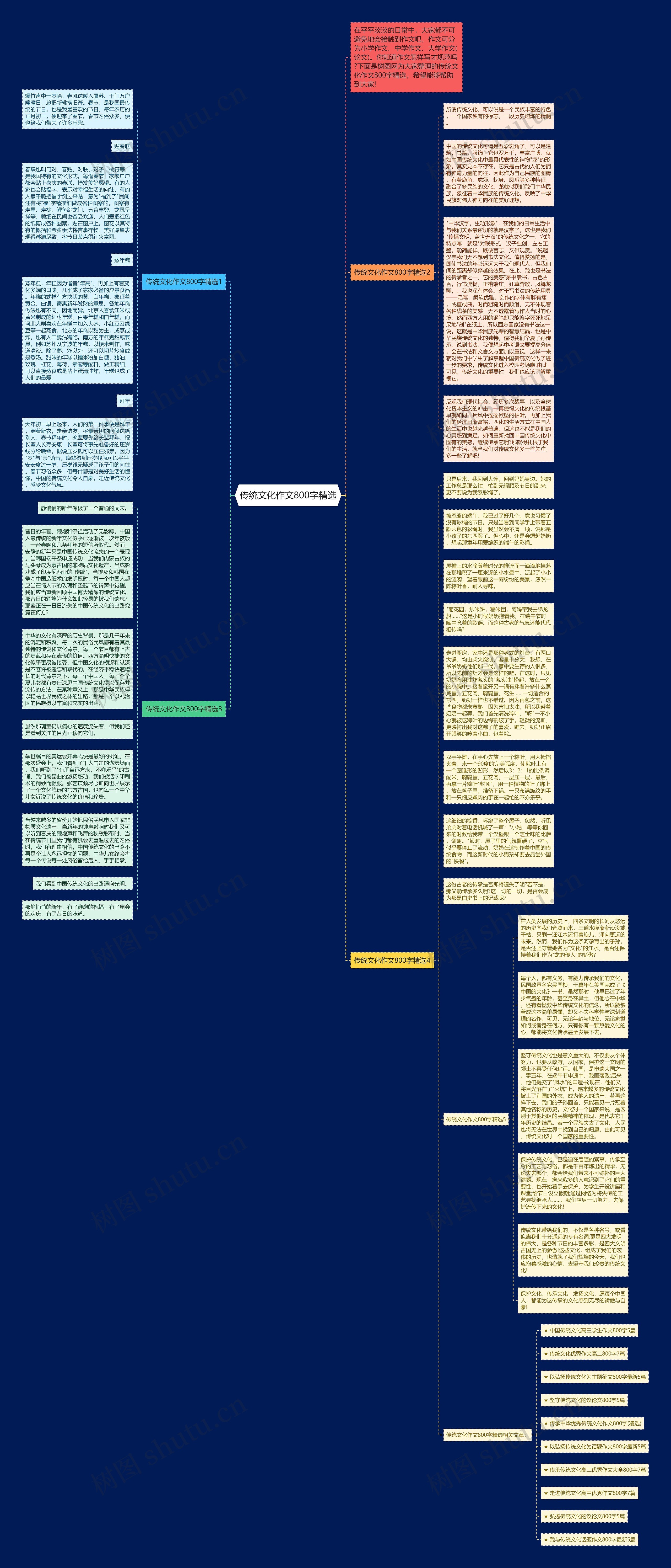 传统文化作文800字精选思维导图