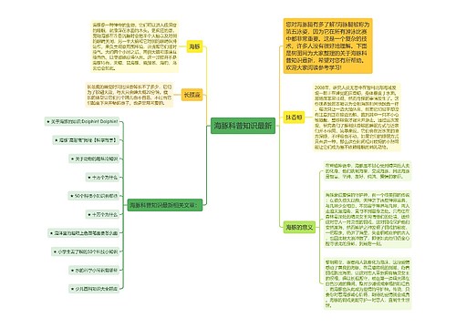 海豚科普知识最新