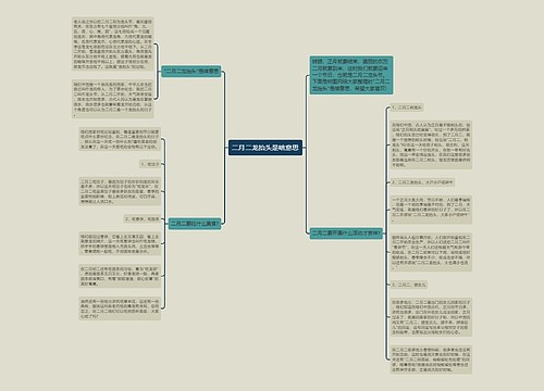 二月二龙抬头是啥意思