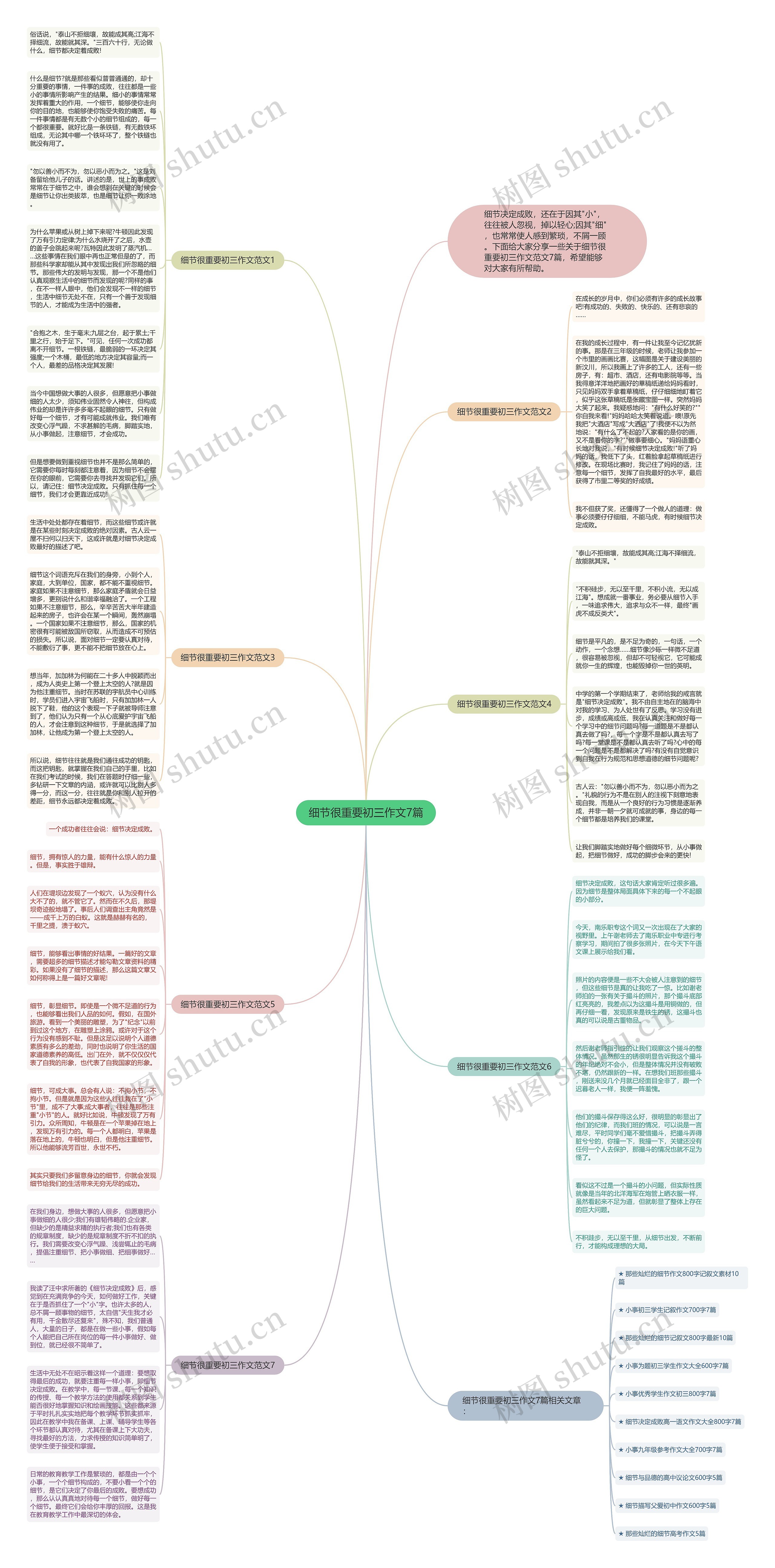 细节很重要初三作文7篇思维导图