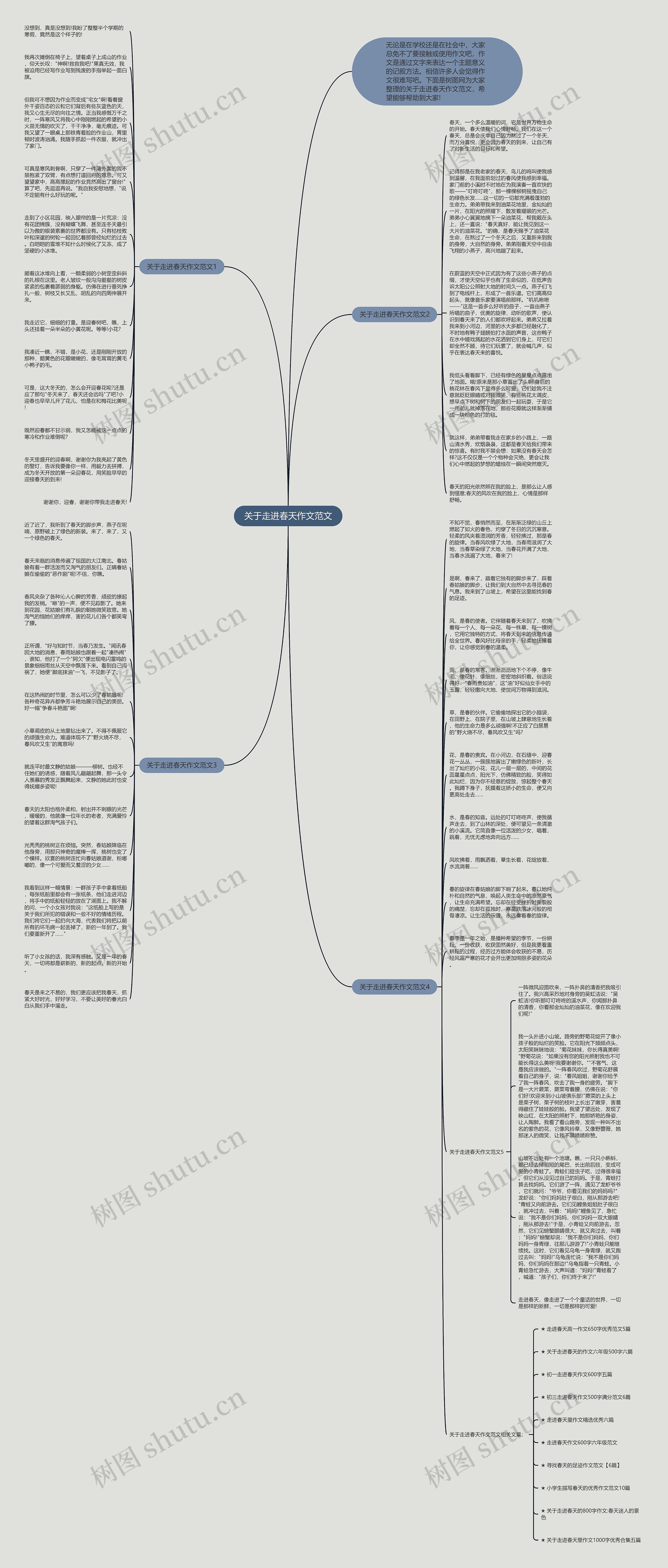 关于走进春天作文范文思维导图