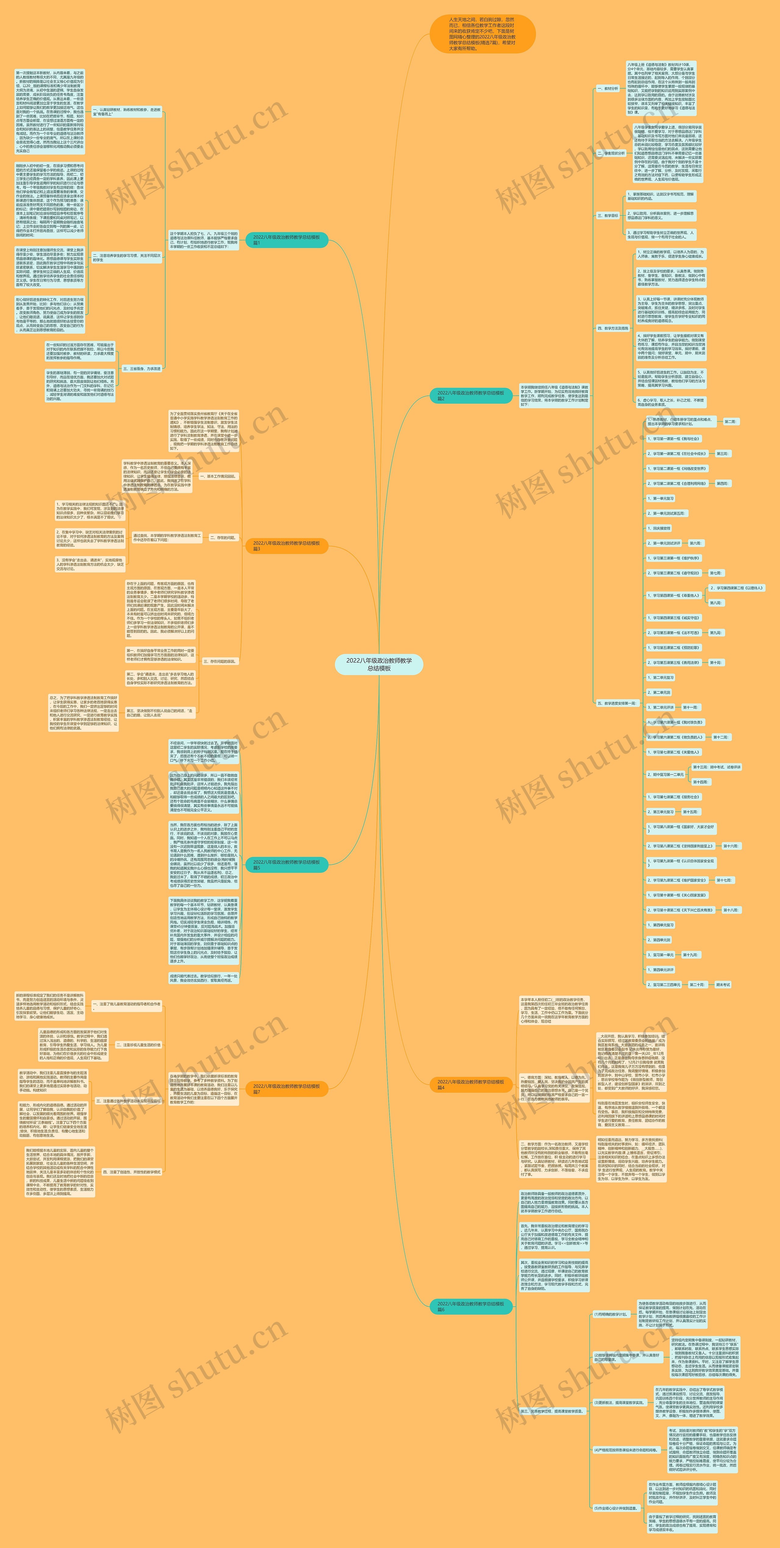 2022八年级政治教师教学总结思维导图