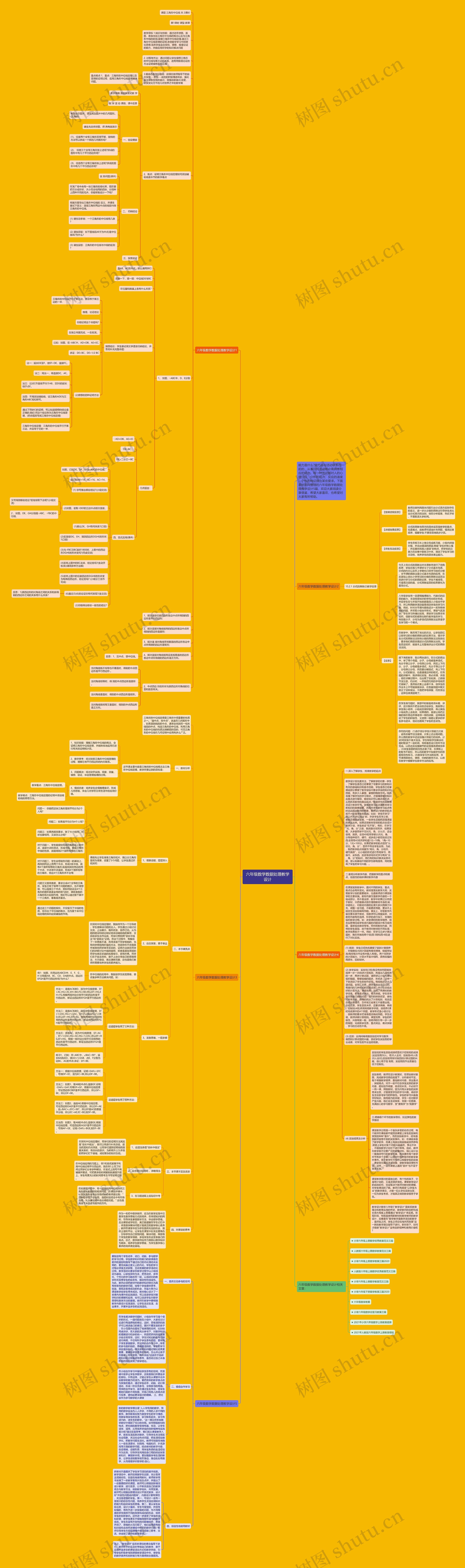 六年级数学数据处理教学设计思维导图
