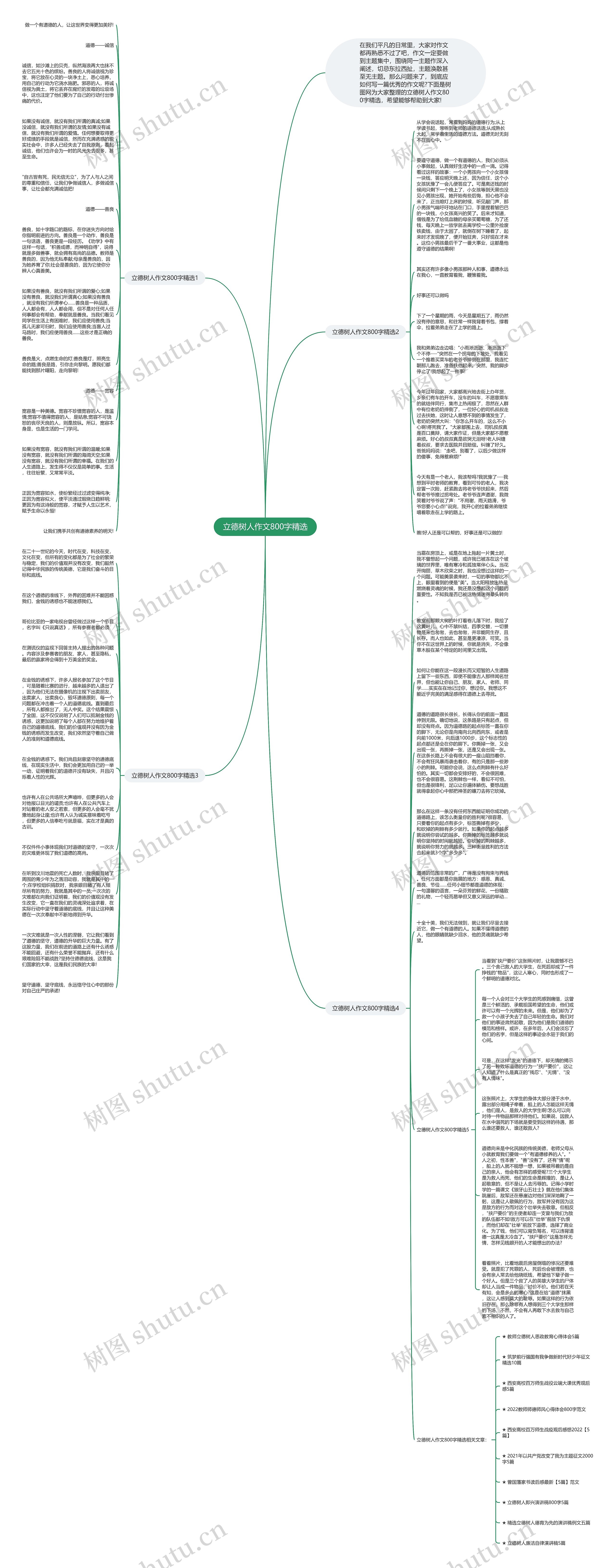 立德树人作文800字精选思维导图