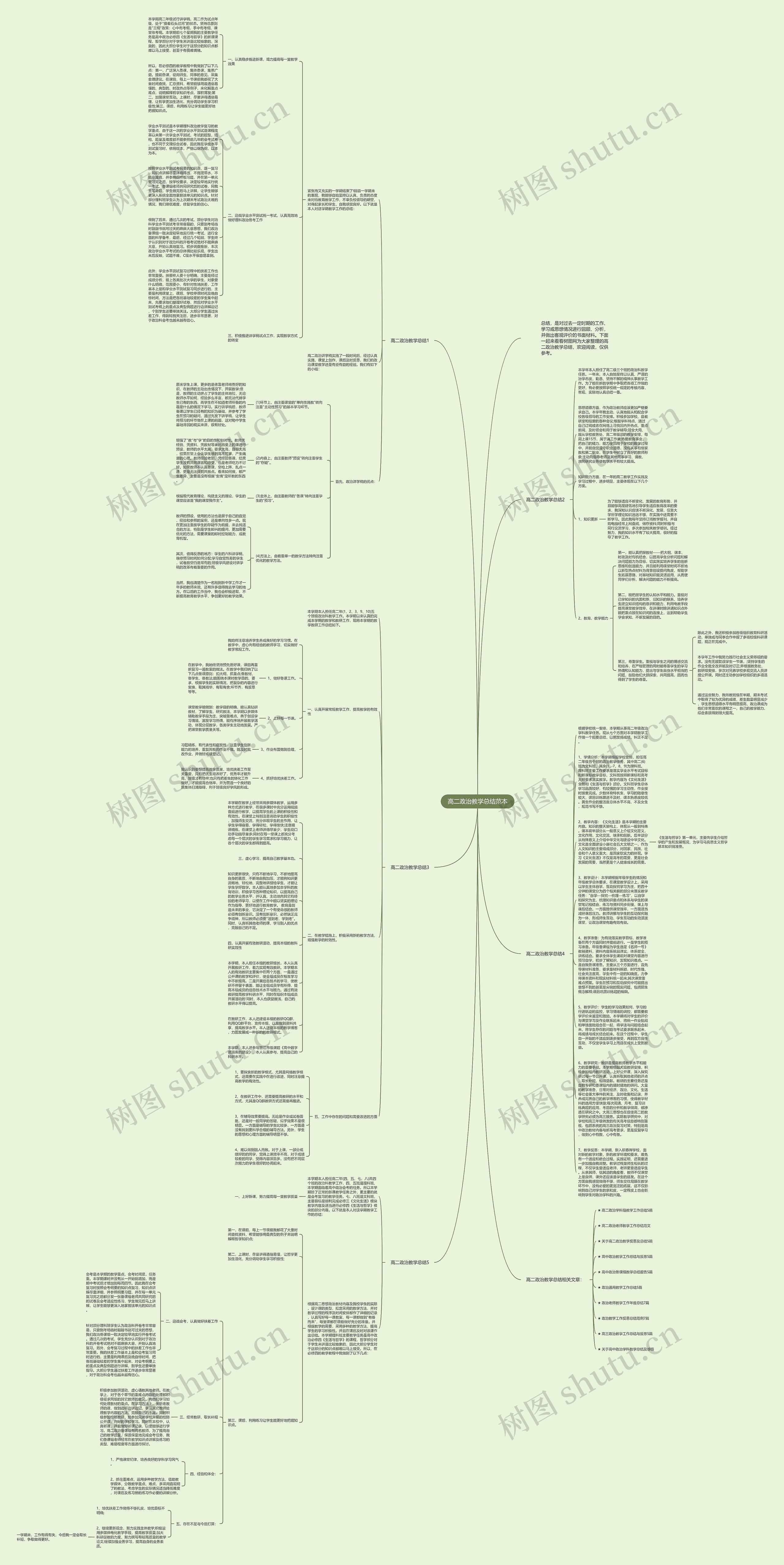 高二政治教学总结范本思维导图