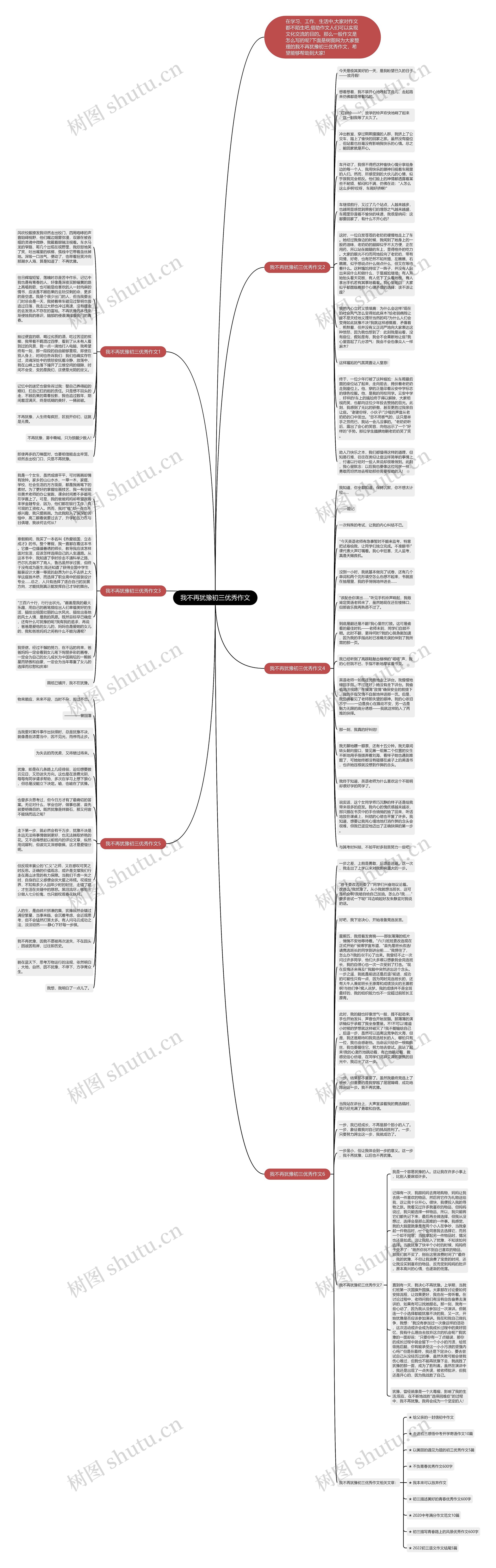 我不再犹豫初三优秀作文思维导图