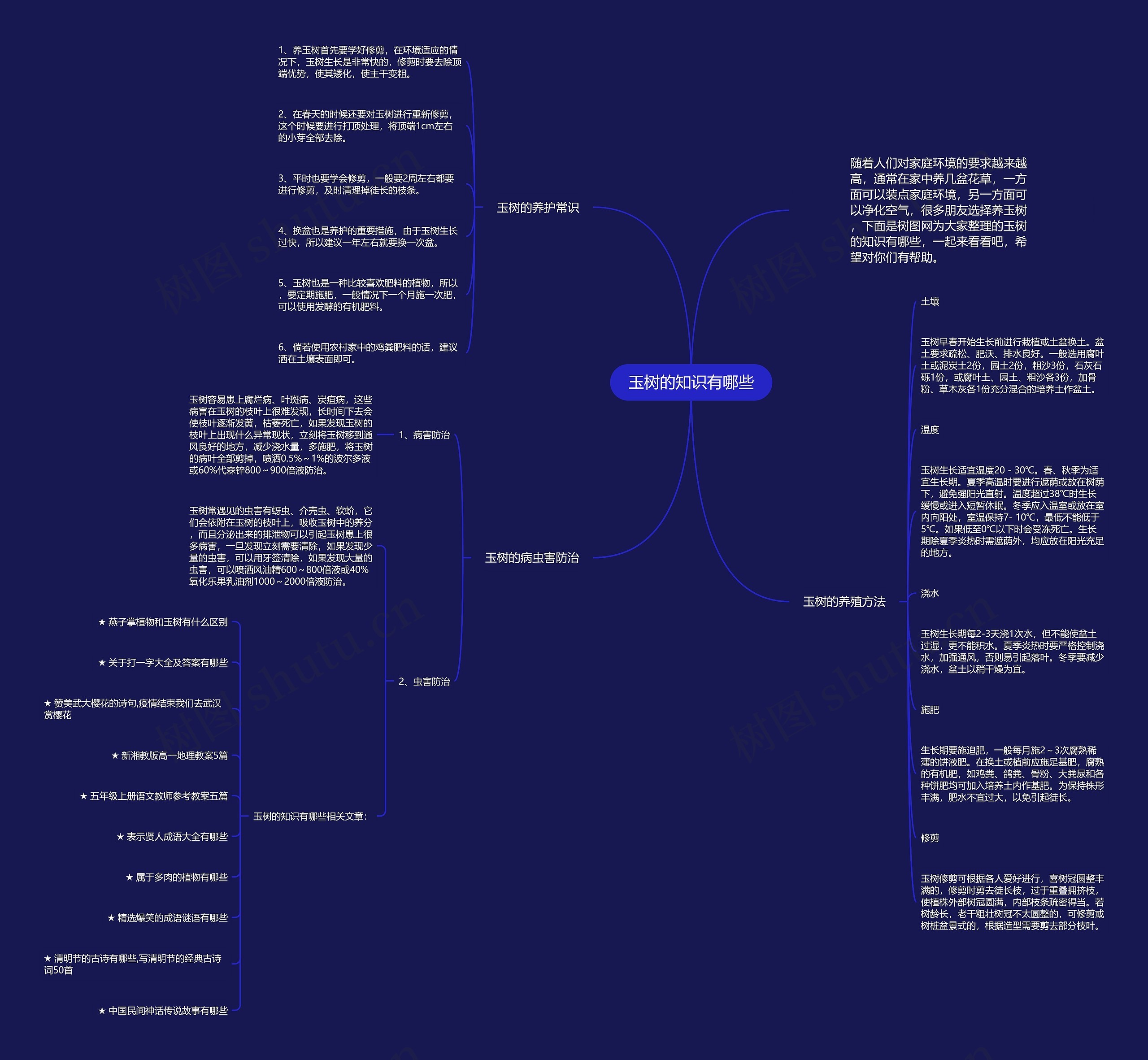 玉树的知识有哪些思维导图