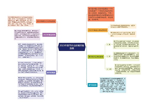 2023年春节什么时候开始放假