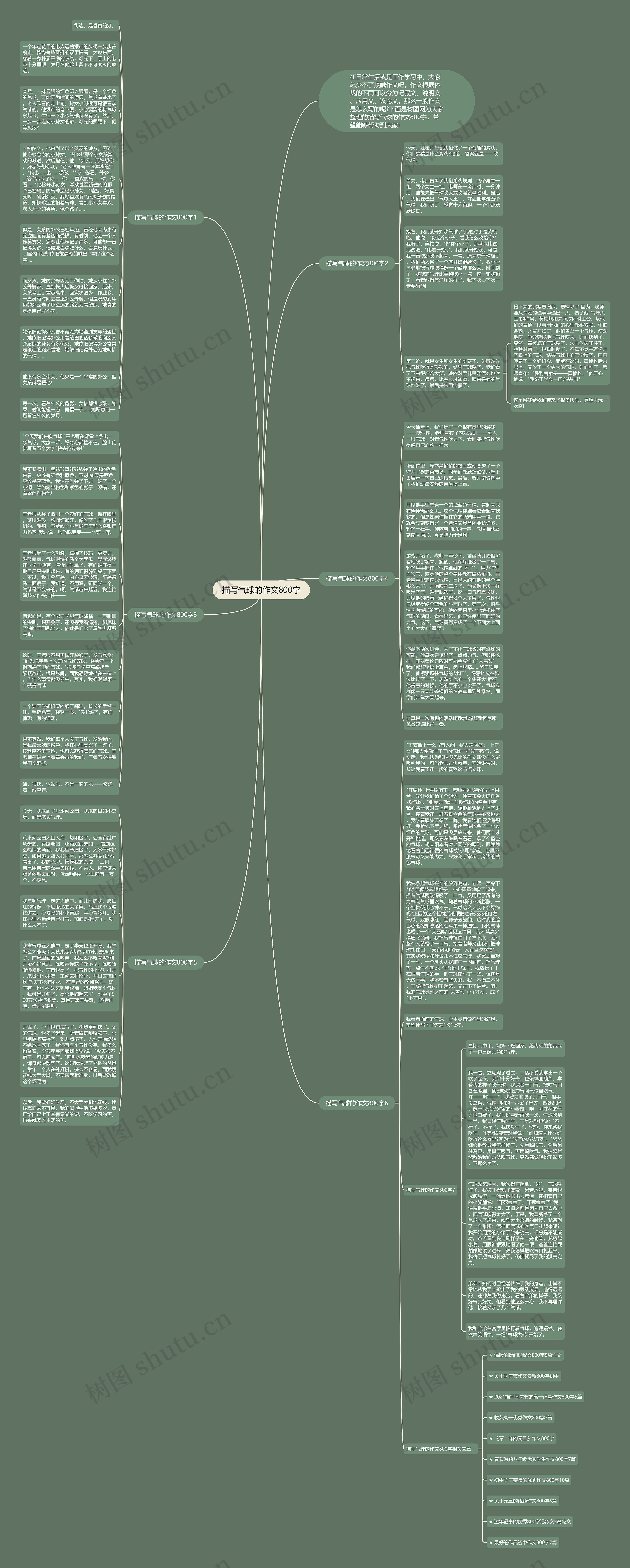 描写气球的作文800字思维导图