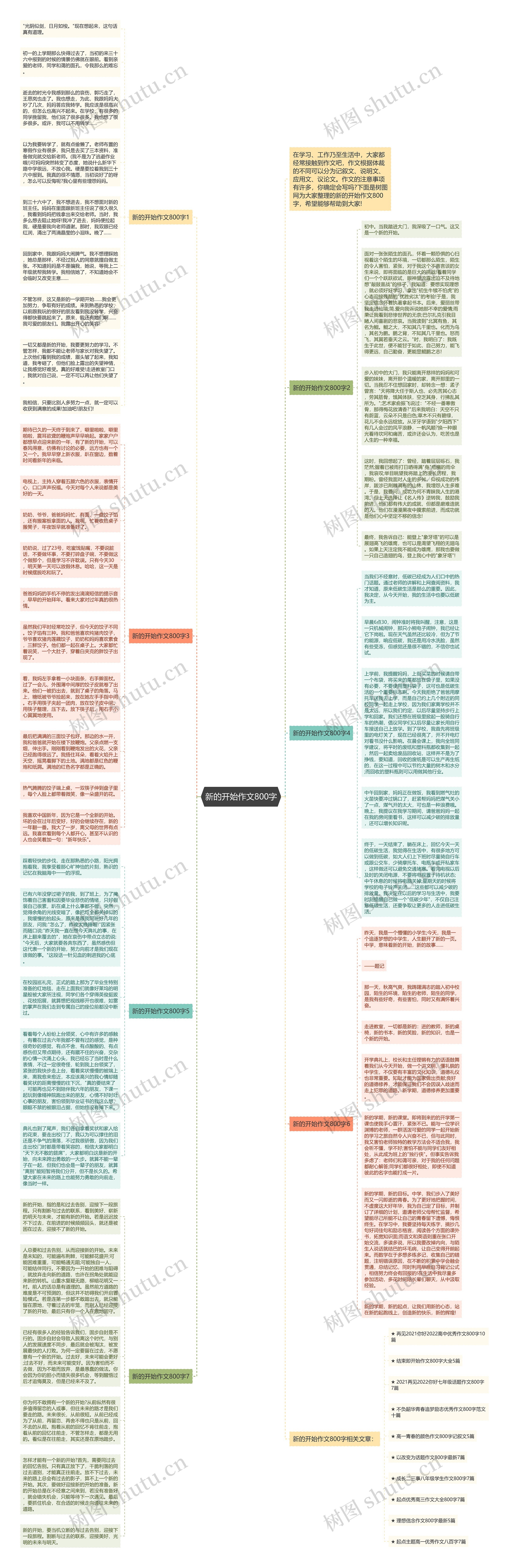 新的开始作文800字思维导图