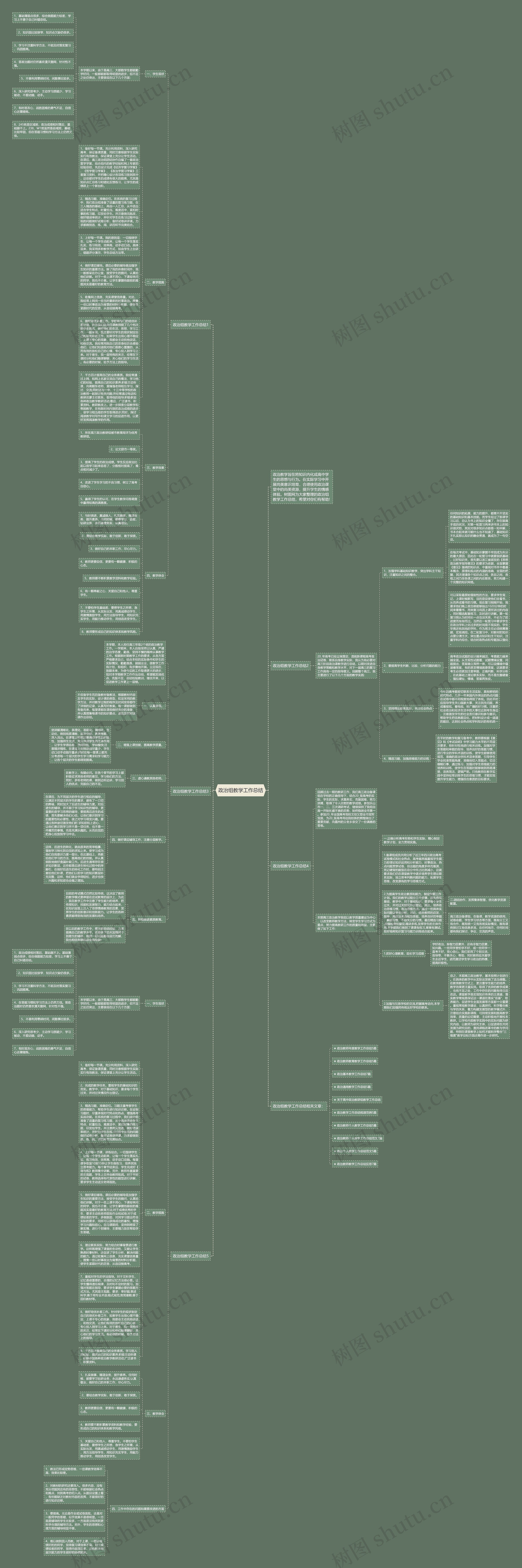 政治组教学工作总结思维导图