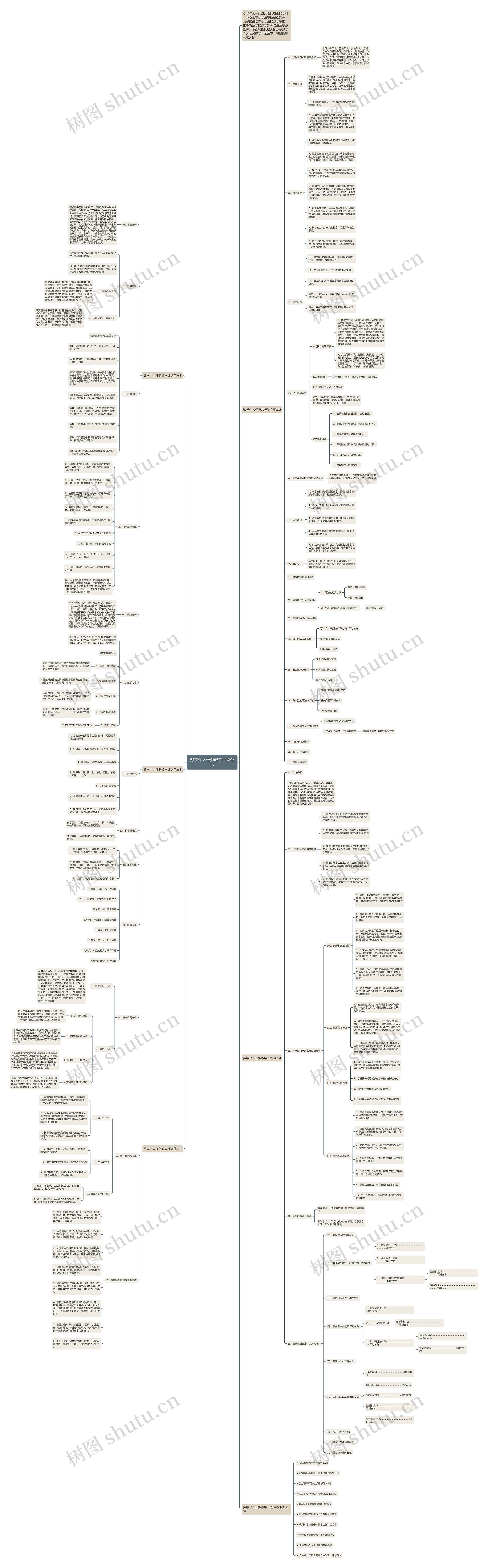 数学个人任务教学计划范本
