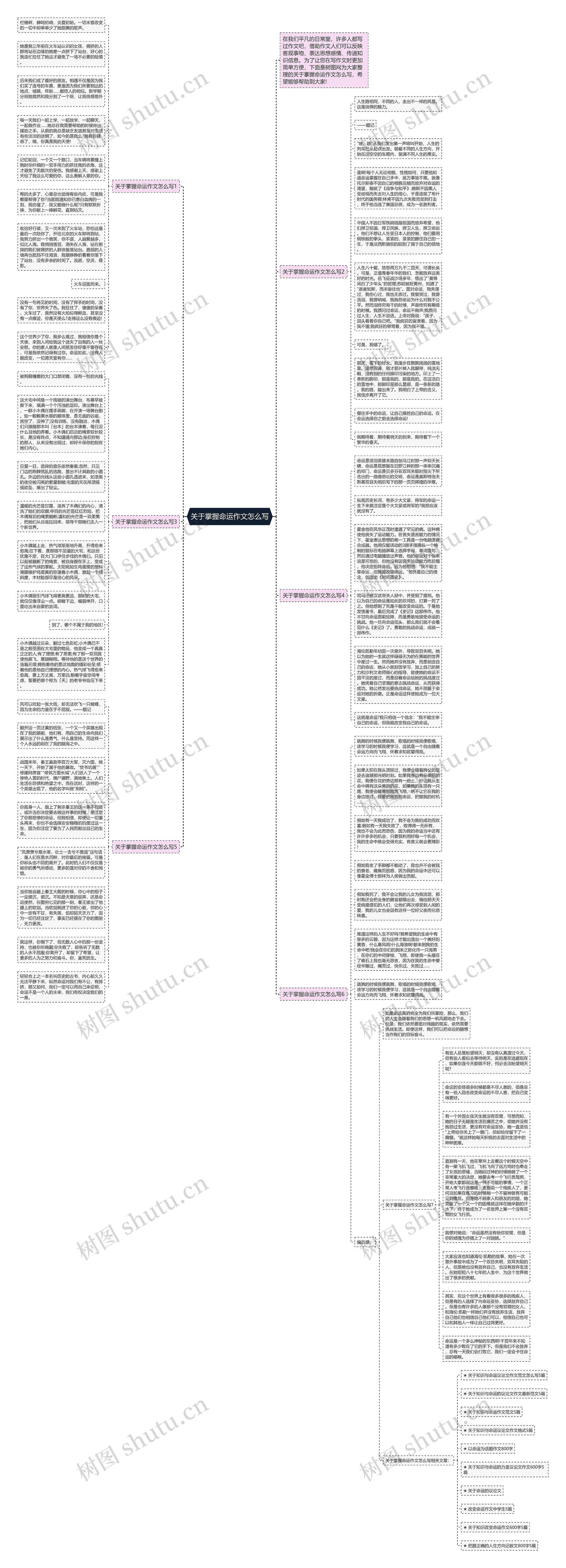 关于掌握命运作文怎么写思维导图