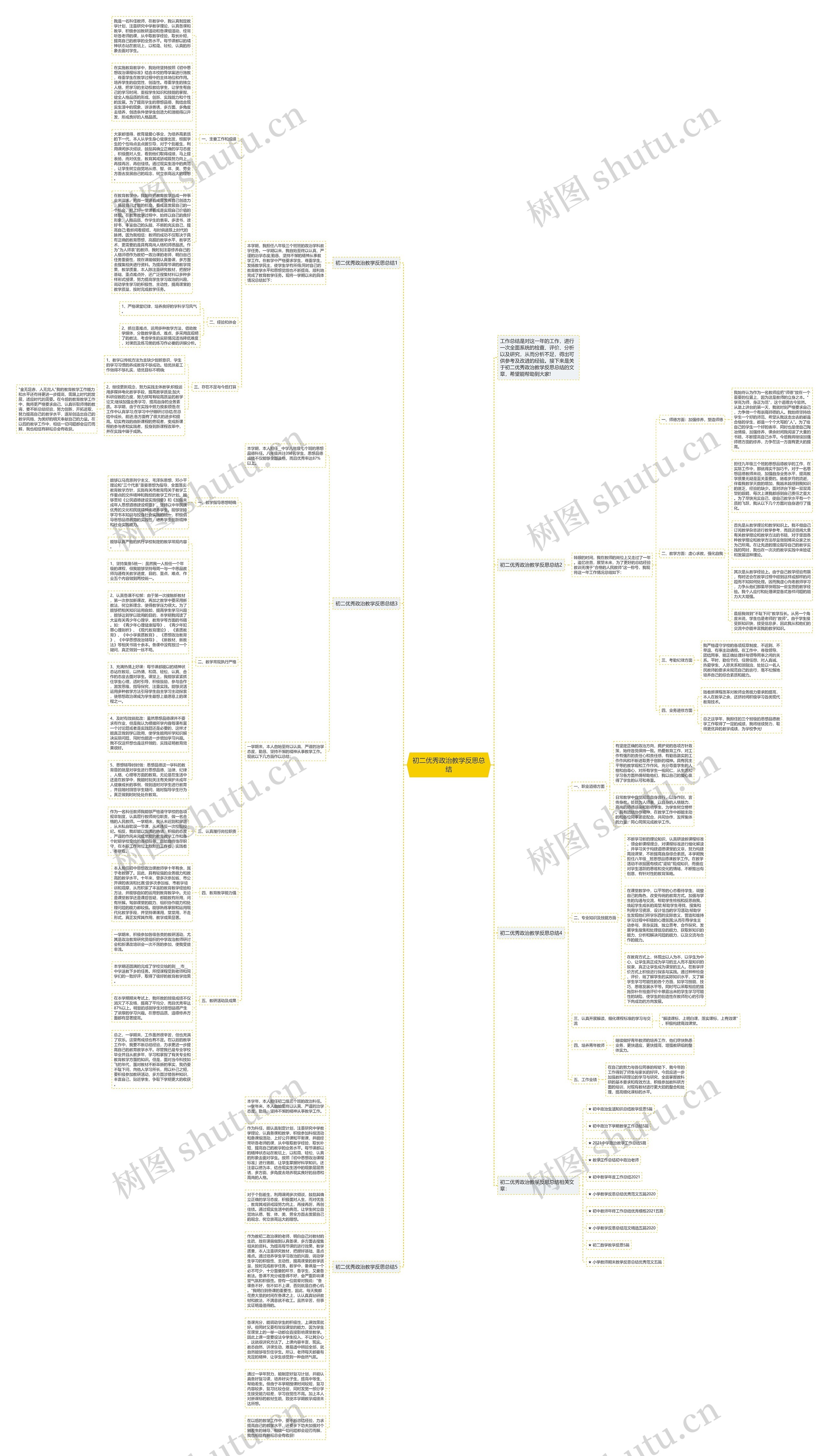 初二优秀政治教学反思总结思维导图