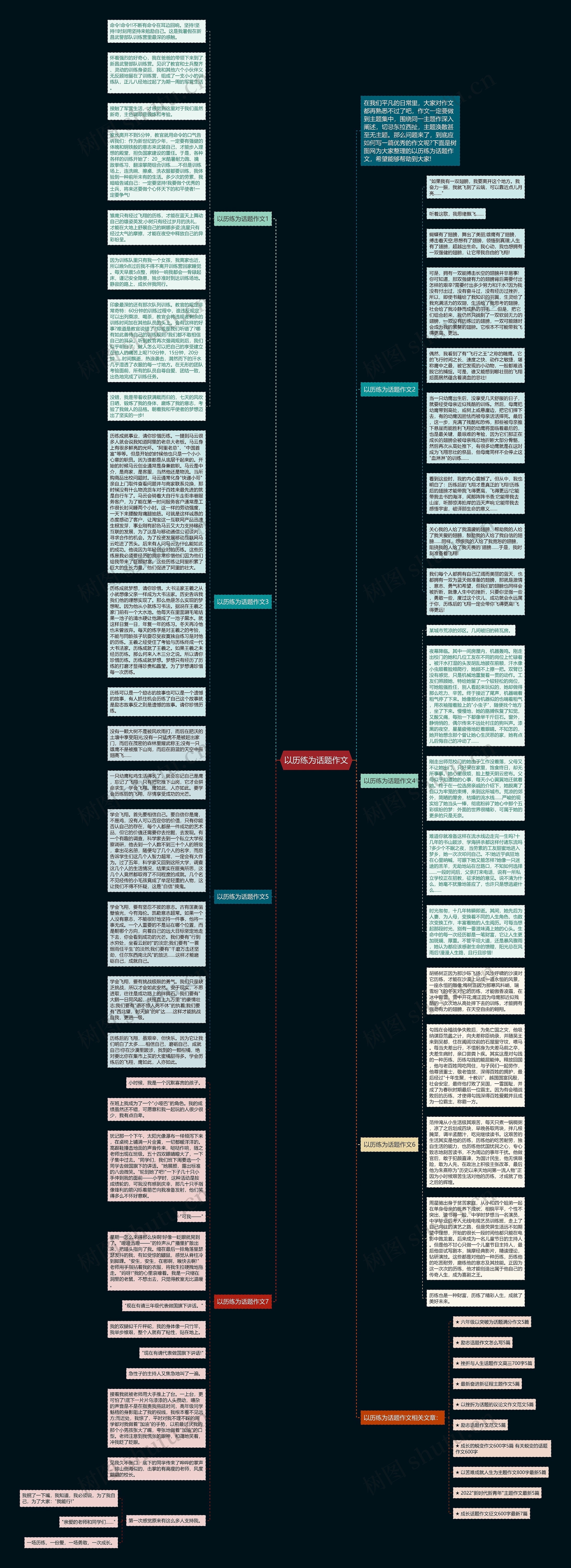 以历练为话题作文思维导图