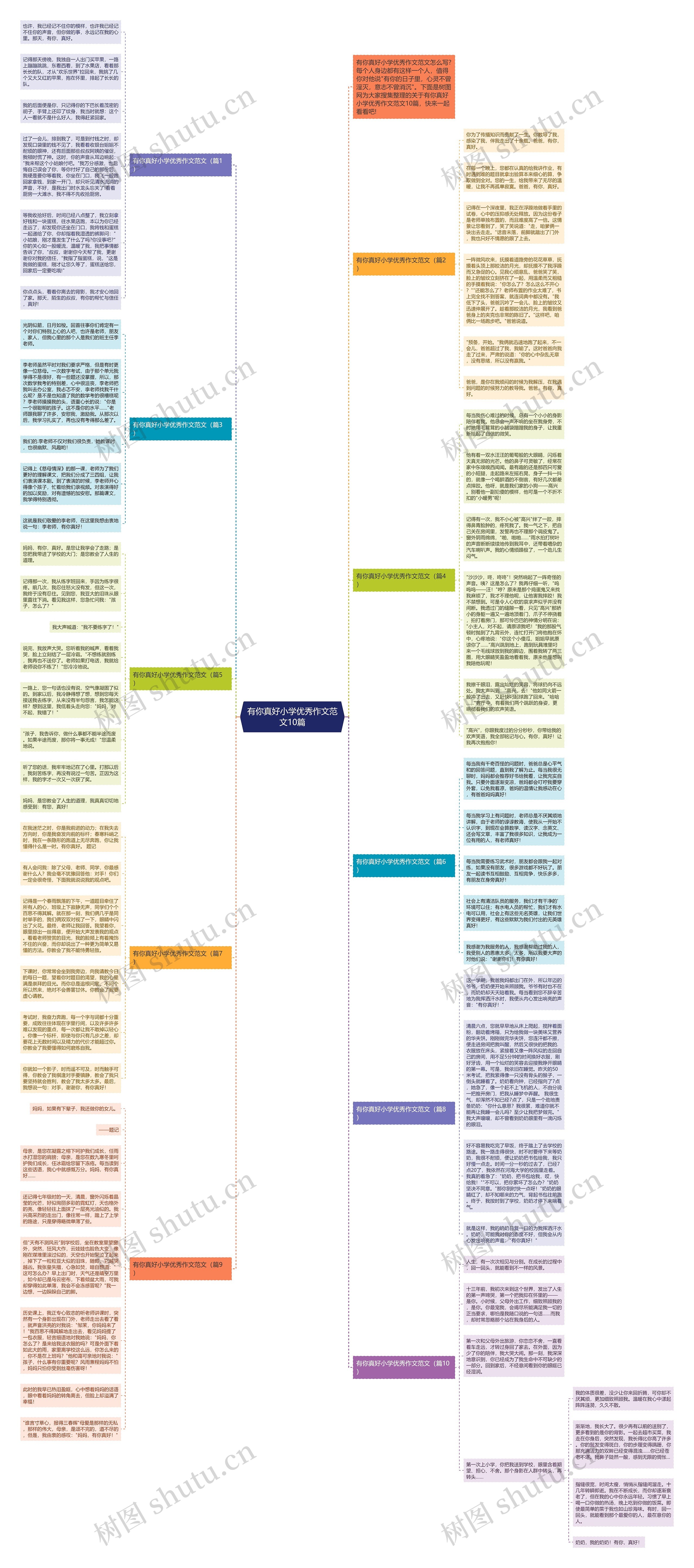 有你真好小学优秀作文范文10篇思维导图