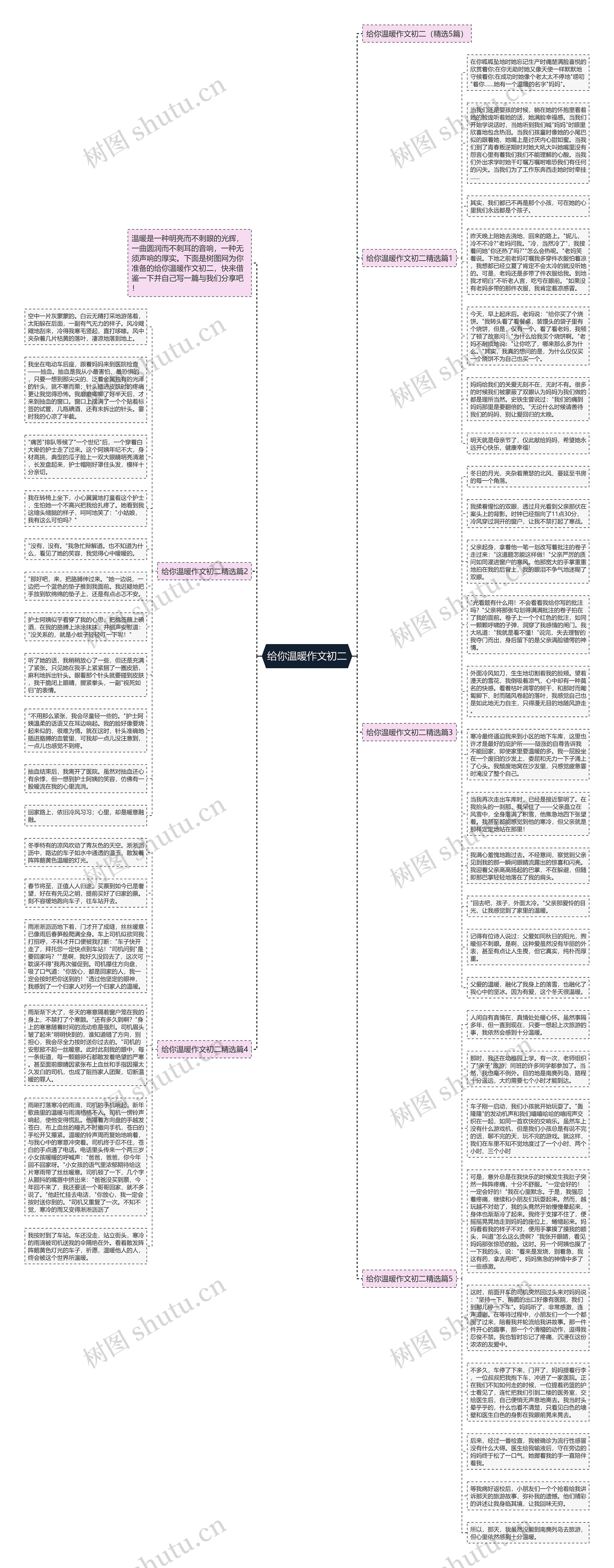 给你温暖作文初二思维导图