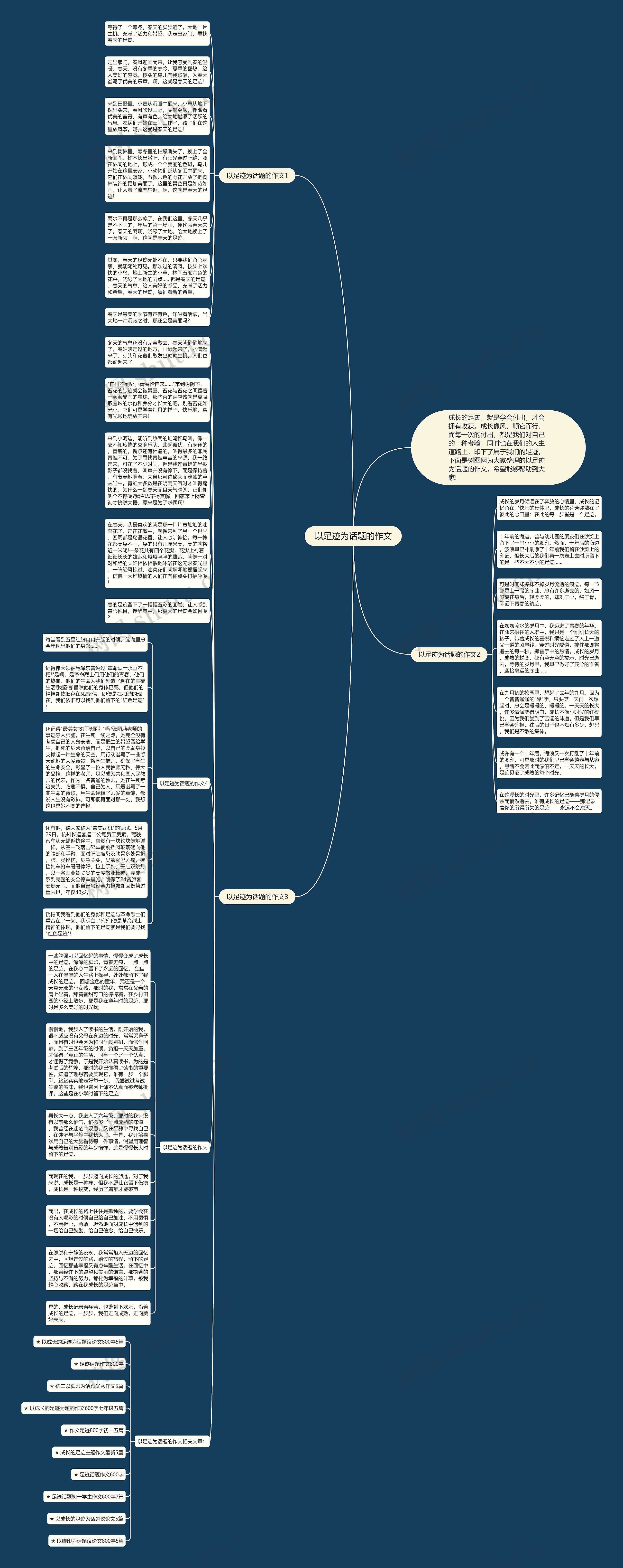 以足迹为话题的作文思维导图