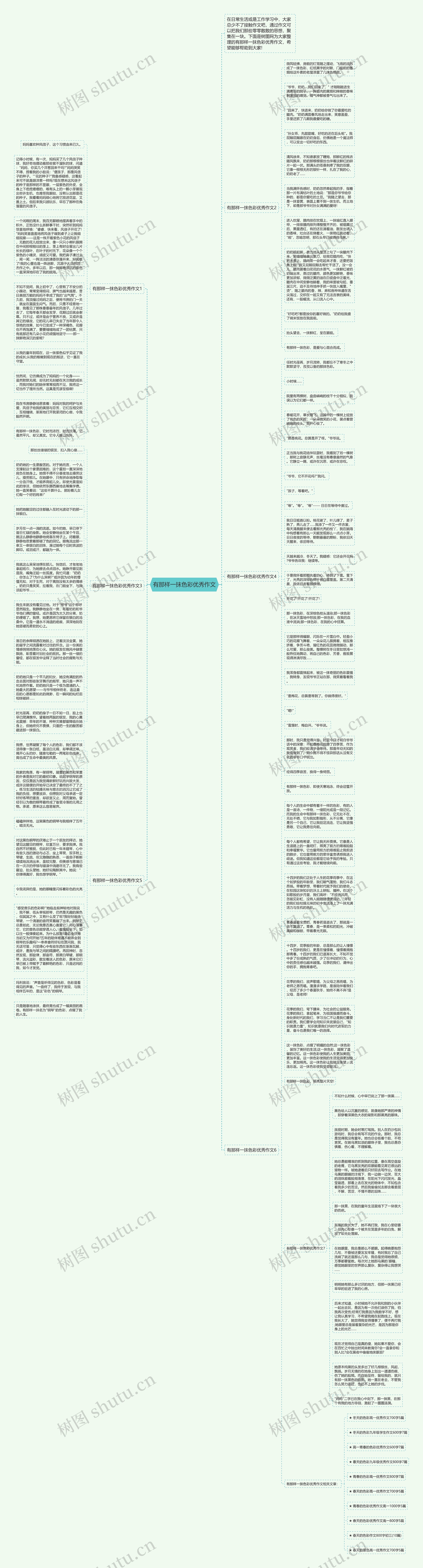 有那样一抹色彩优秀作文思维导图