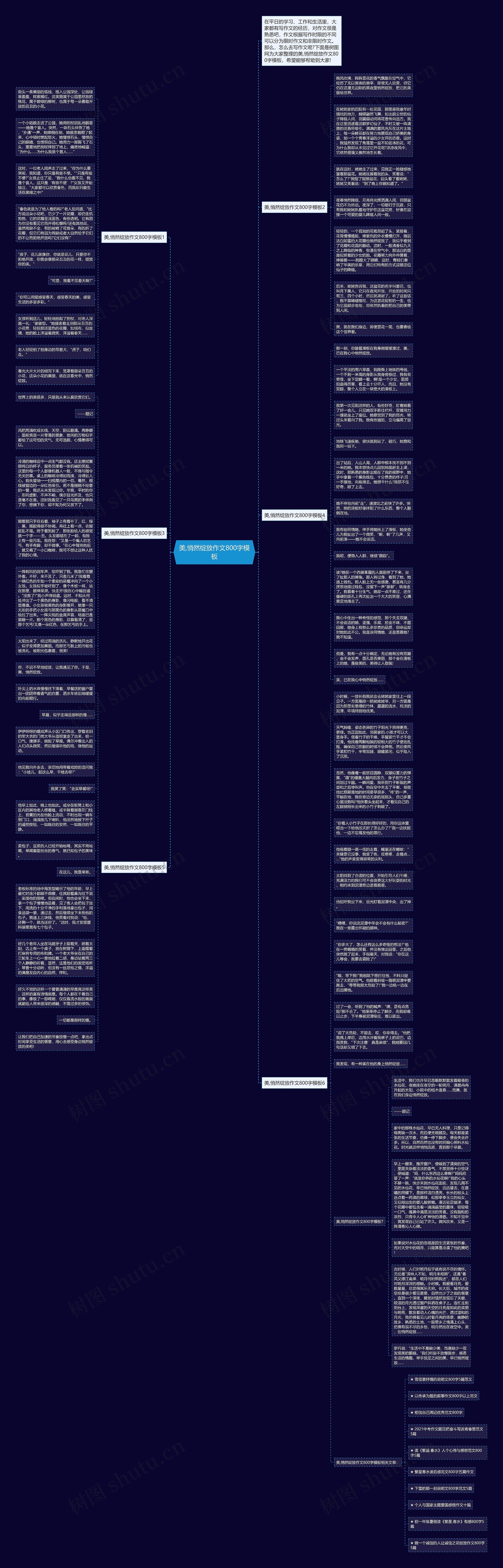 美,悄然绽放作文800字思维导图