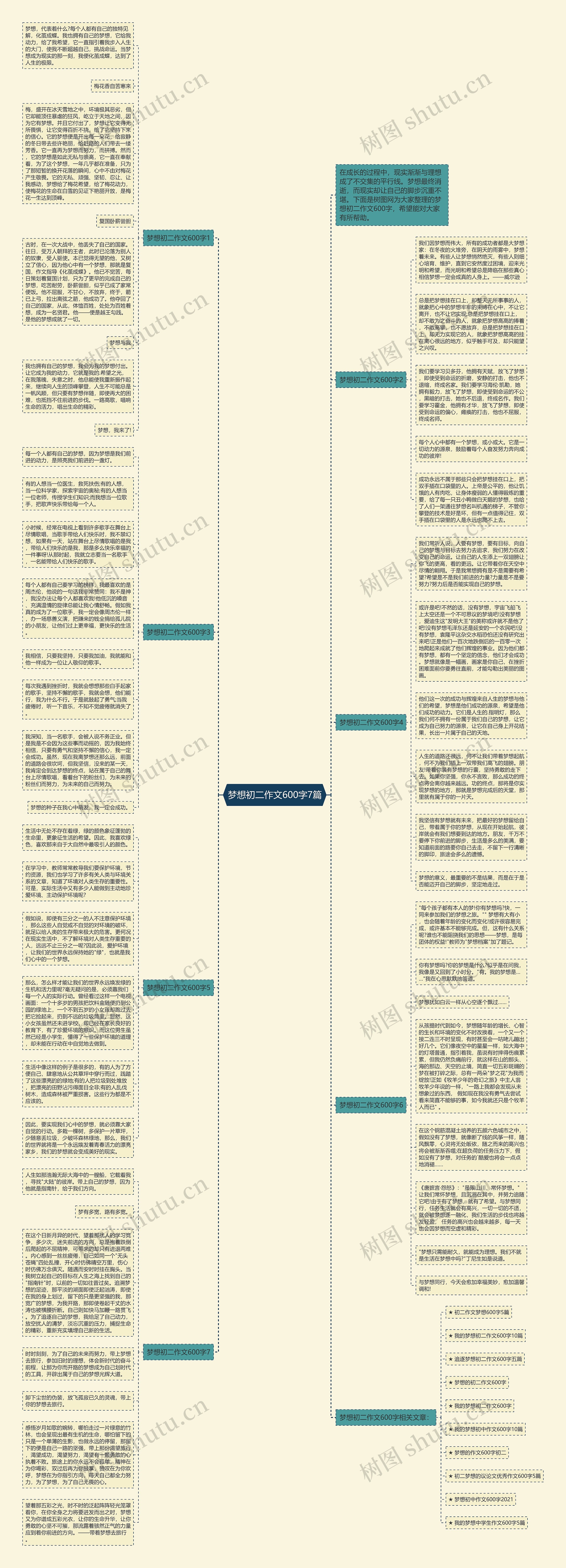 梦想初二作文600字7篇思维导图