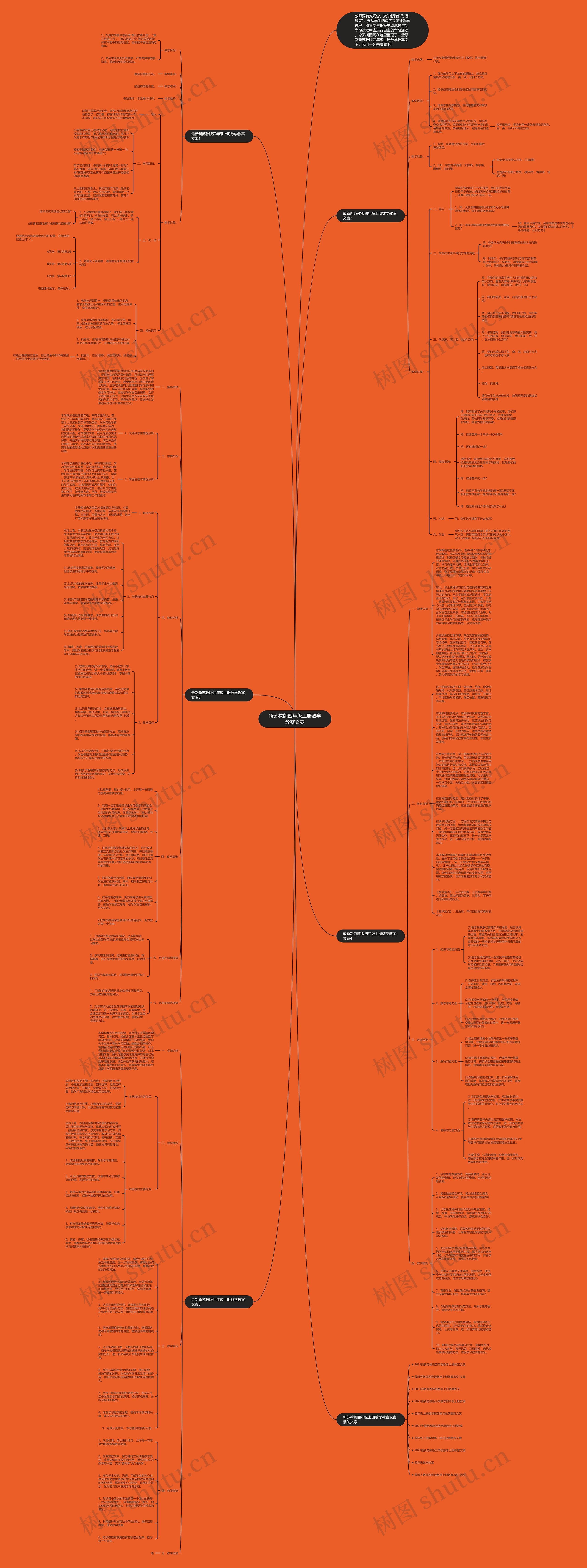 新苏教版四年级上册数学教案文案 新苏教版四年级上册数学教案文案