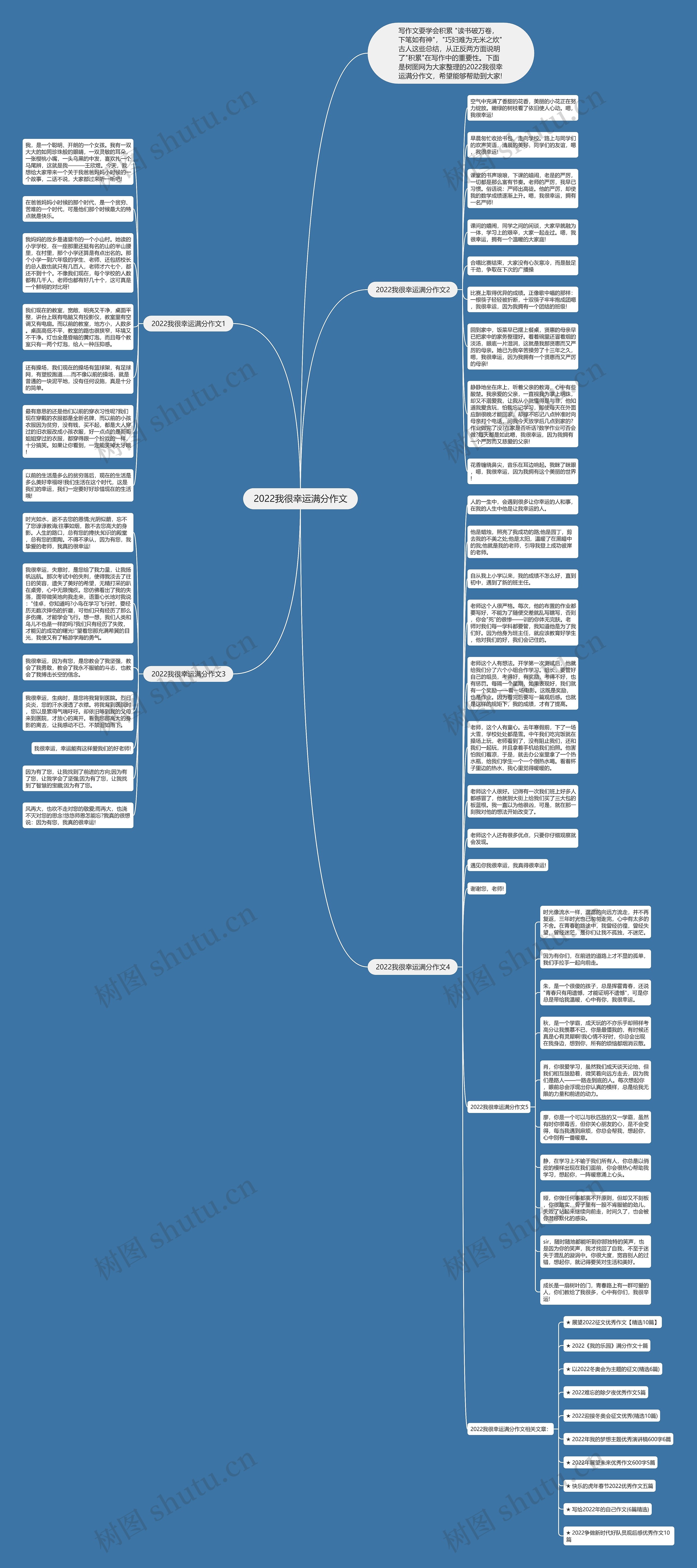 2022我很幸运满分作文思维导图