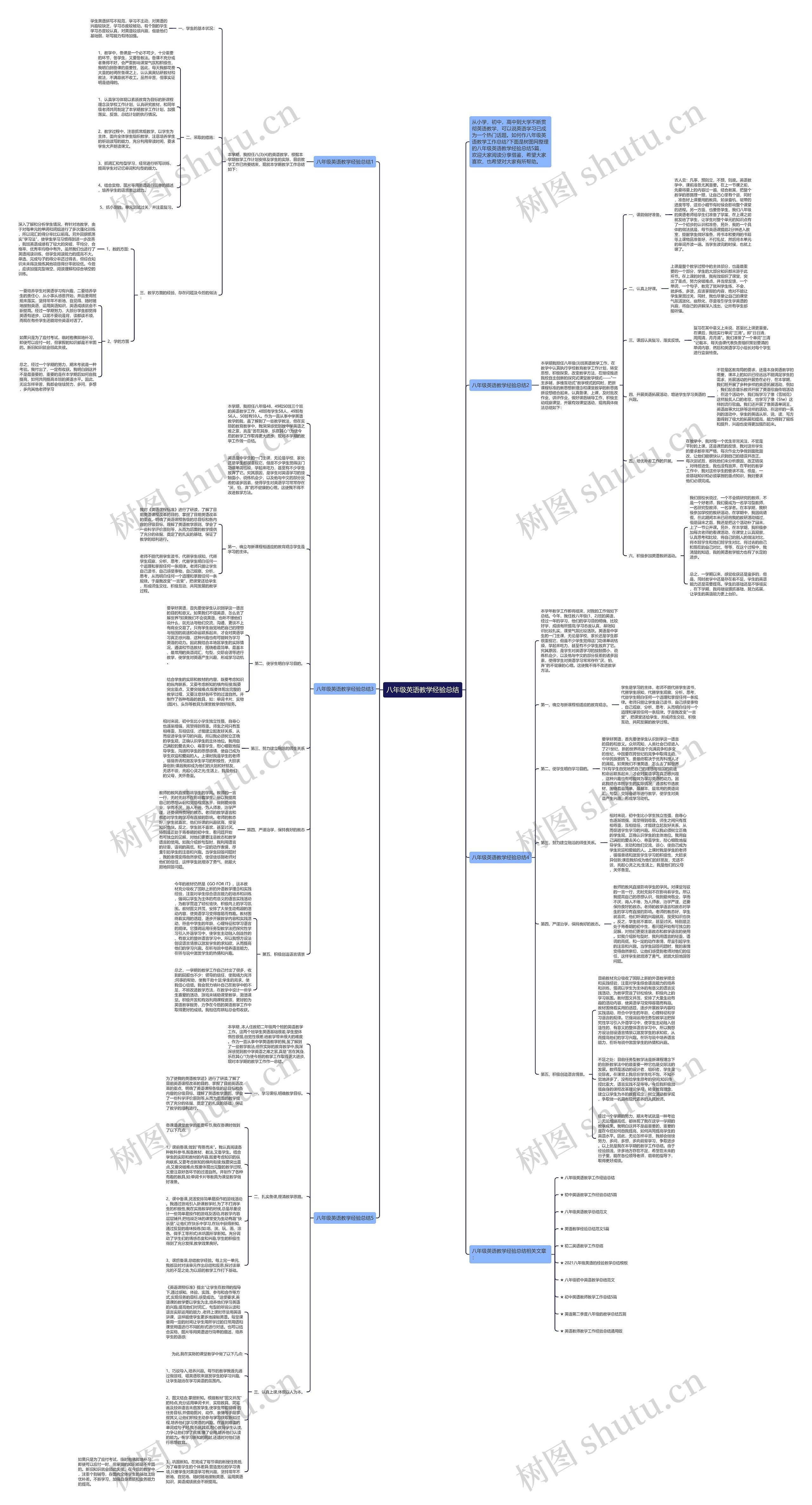 八年级英语教学经验总结思维导图
