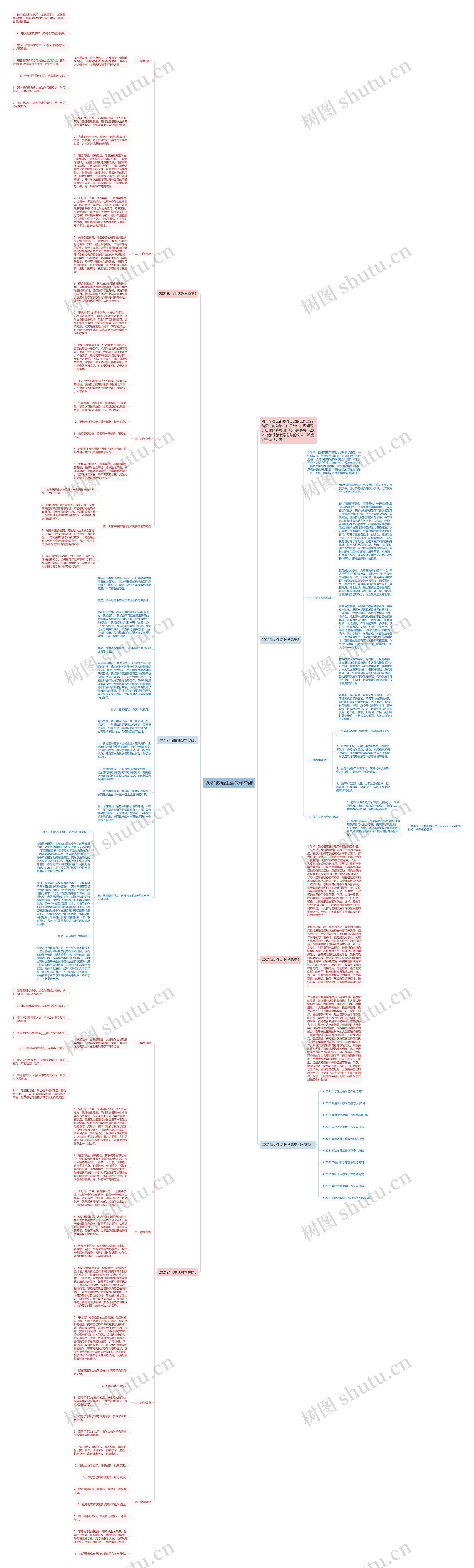 2021政治生活教学总结思维导图