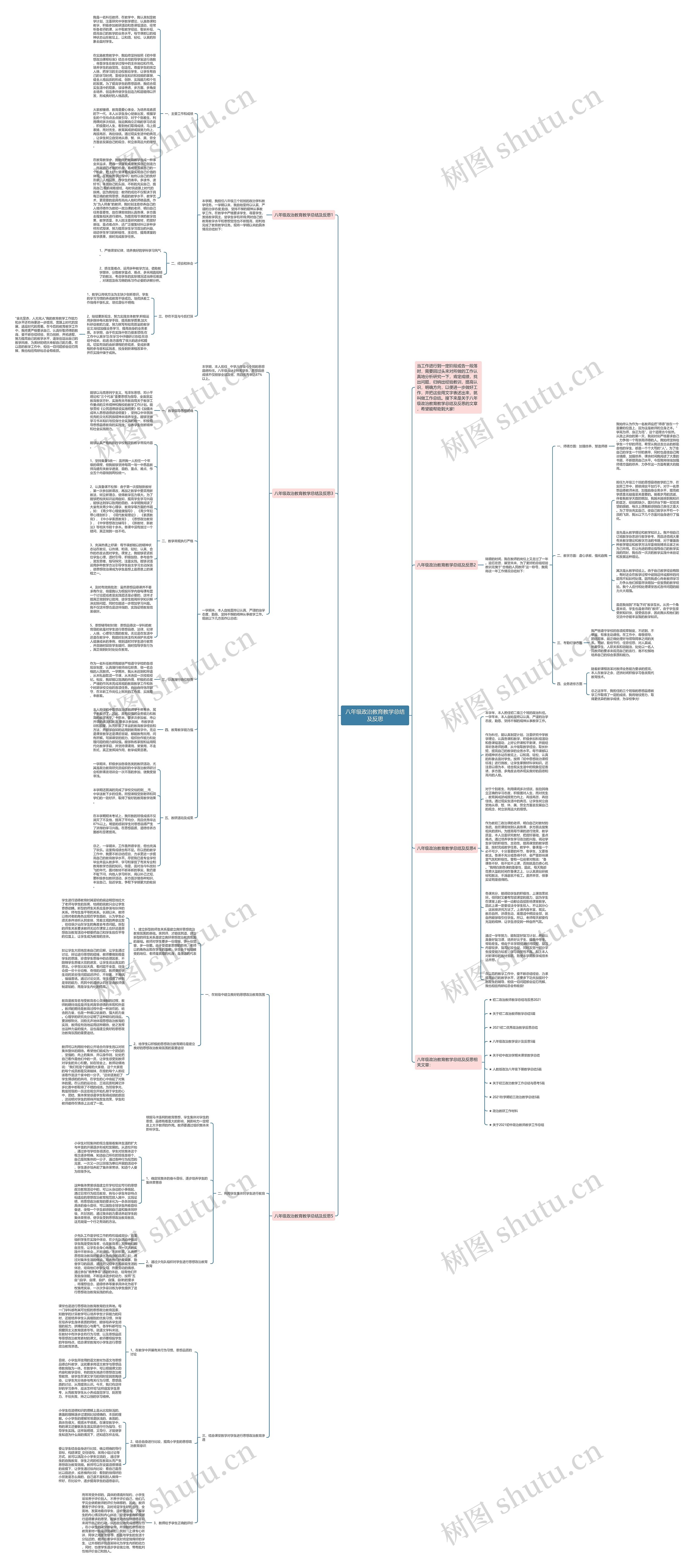八年级政治教育教学总结及反思思维导图