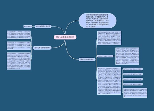 2023年清明放假时间 2023年清明放假时间