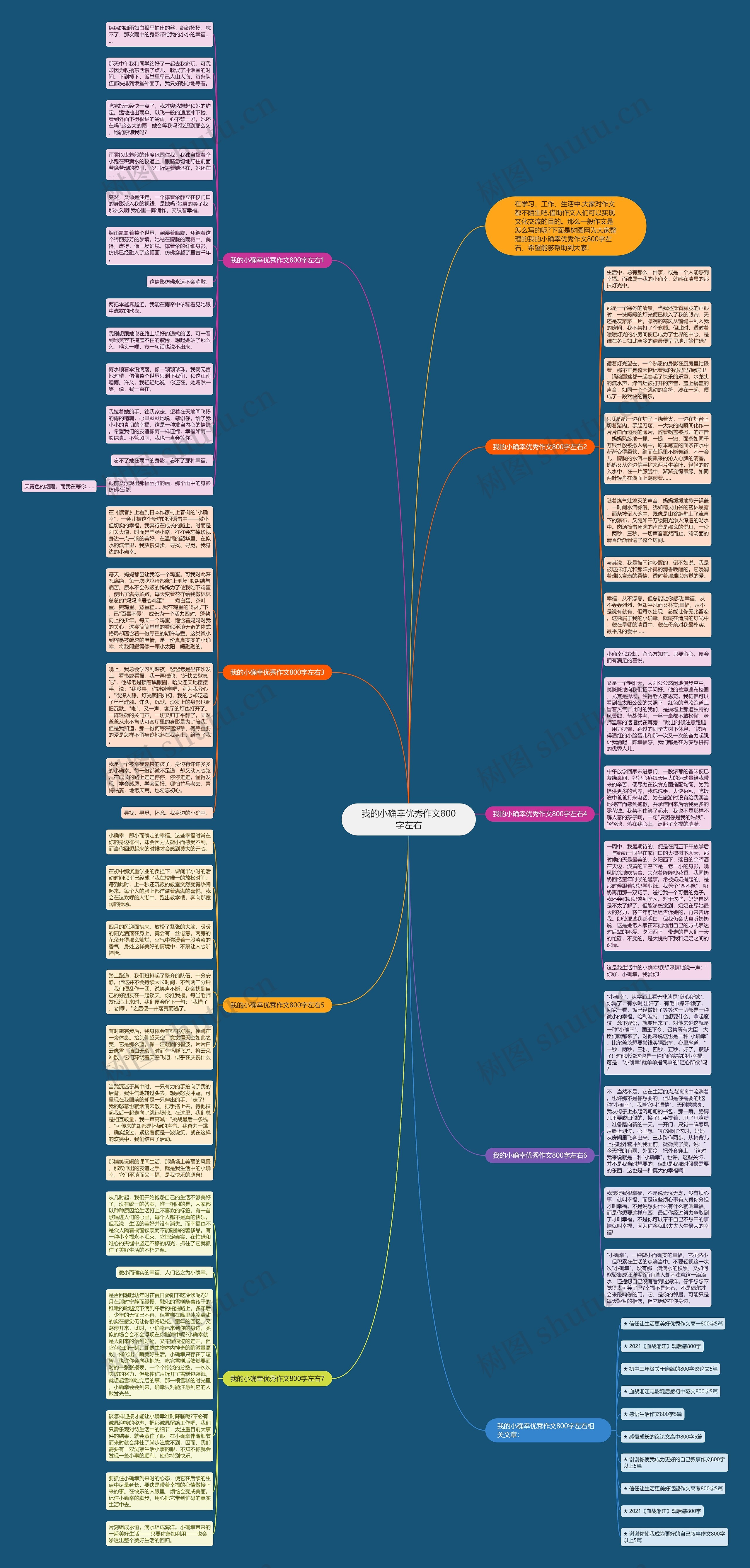 我的小确幸优秀作文800字左右思维导图