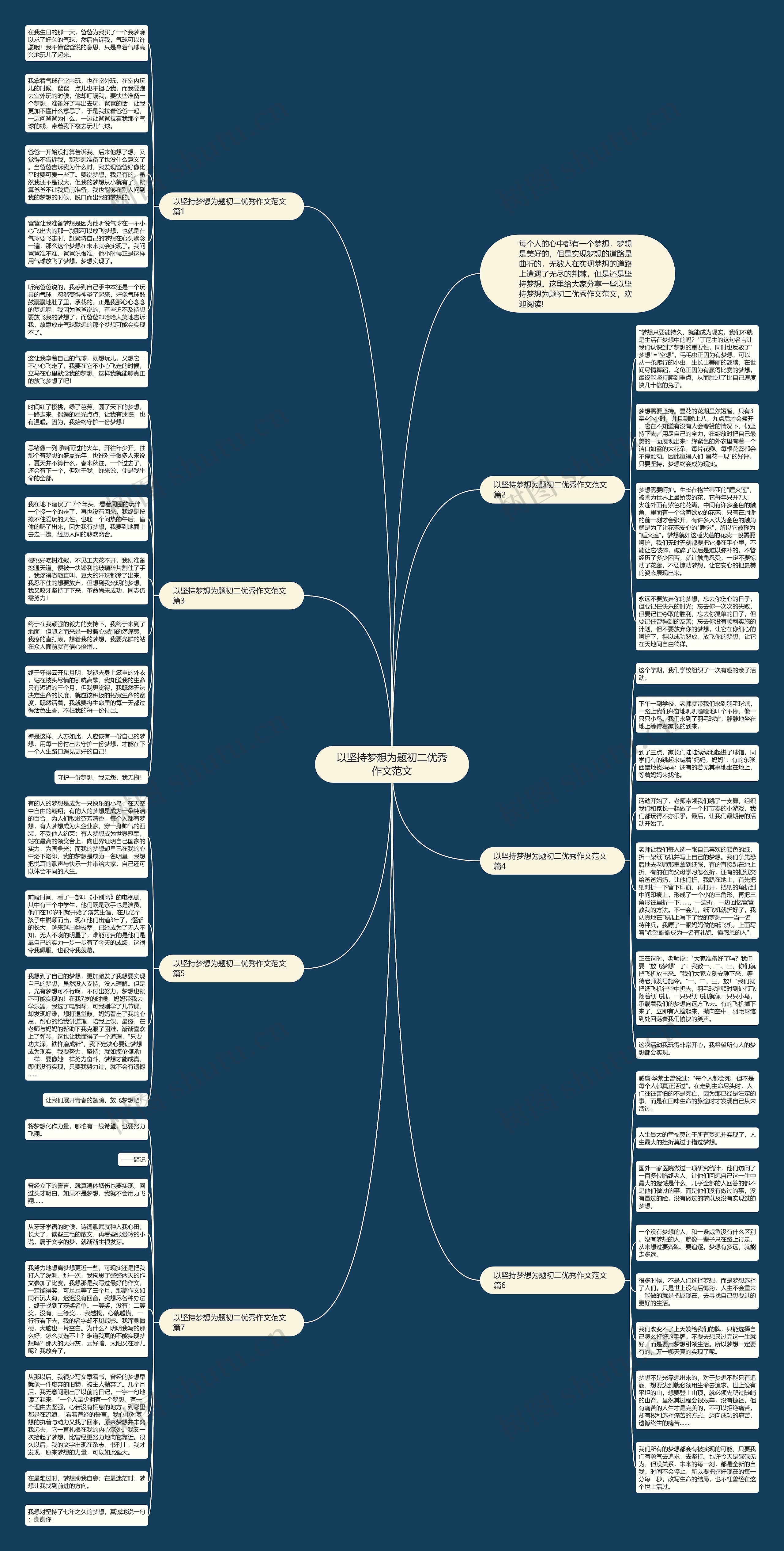 以坚持梦想为题初二优秀作文范文思维导图