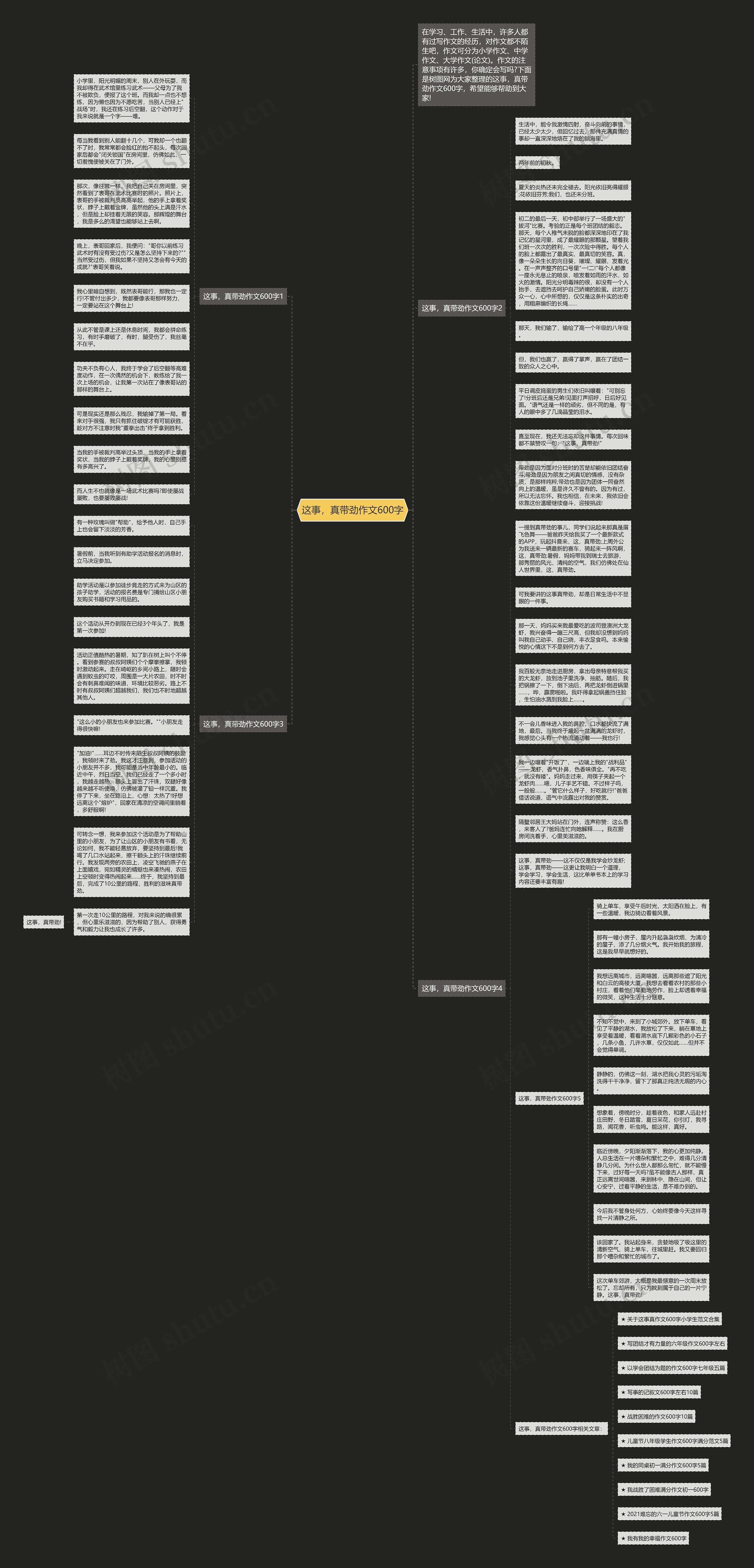 这事，真带劲作文600字思维导图