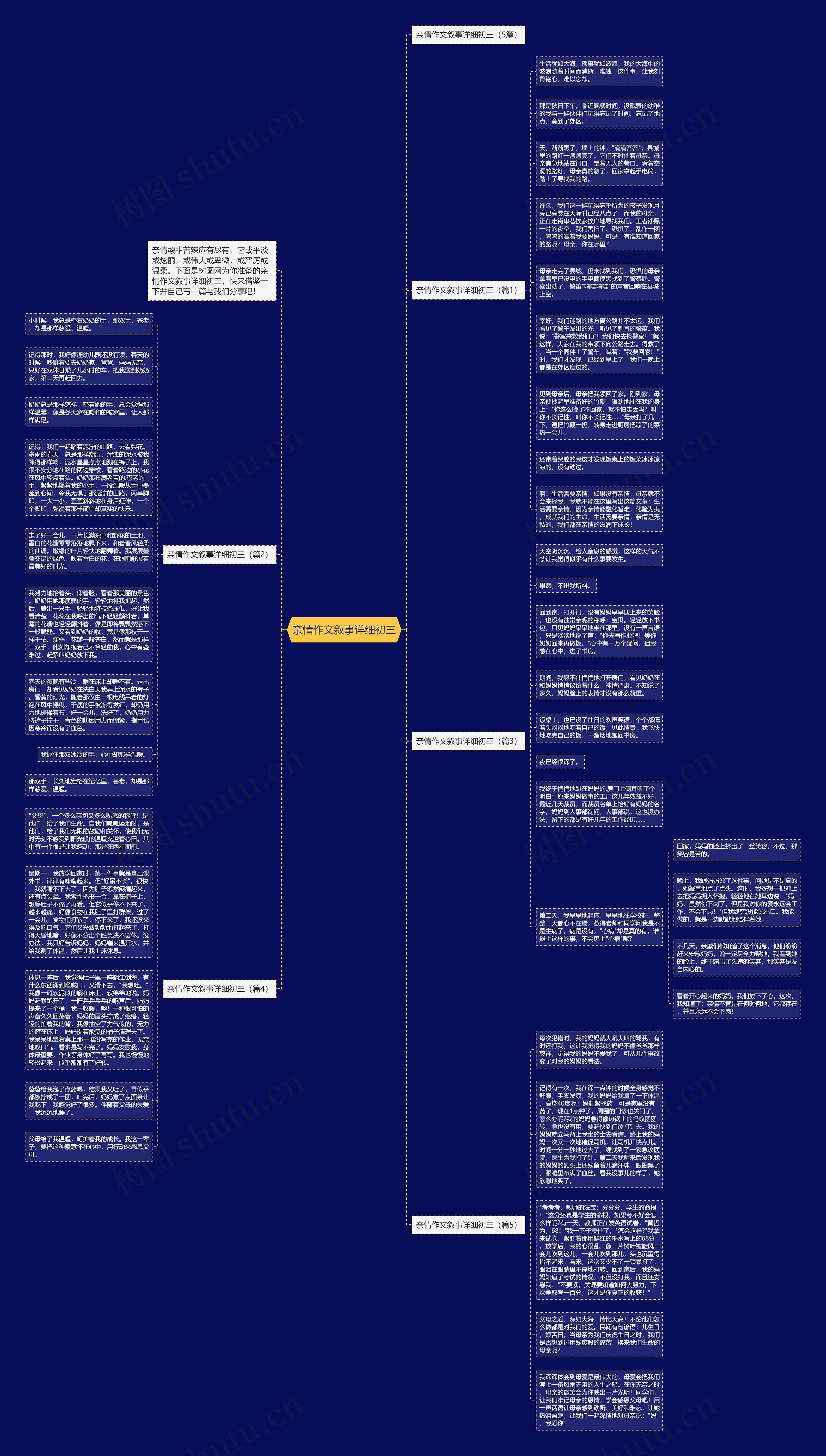 亲情作文叙事详细初三思维导图高清图 亲情作文叙事详细初三思维导图