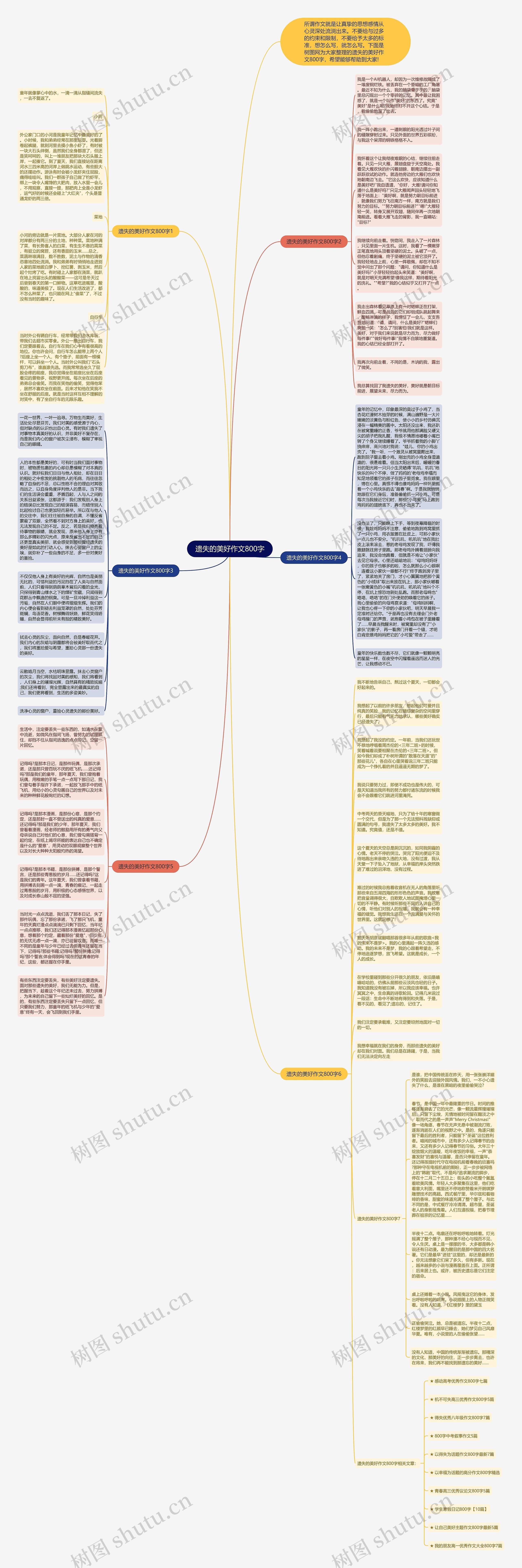 遗失的美好作文800字思维导图