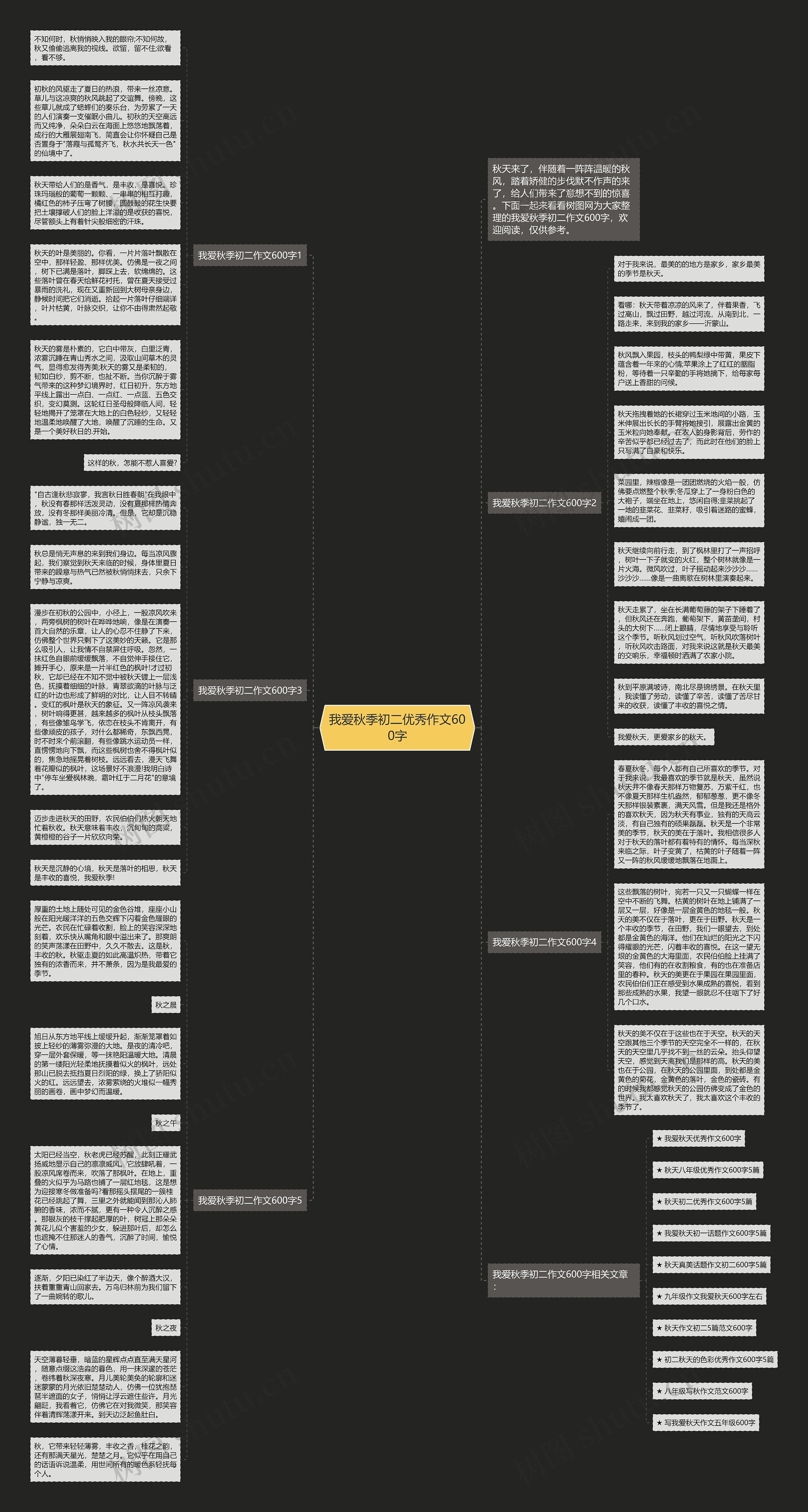 我爱秋季初二优秀作文600字