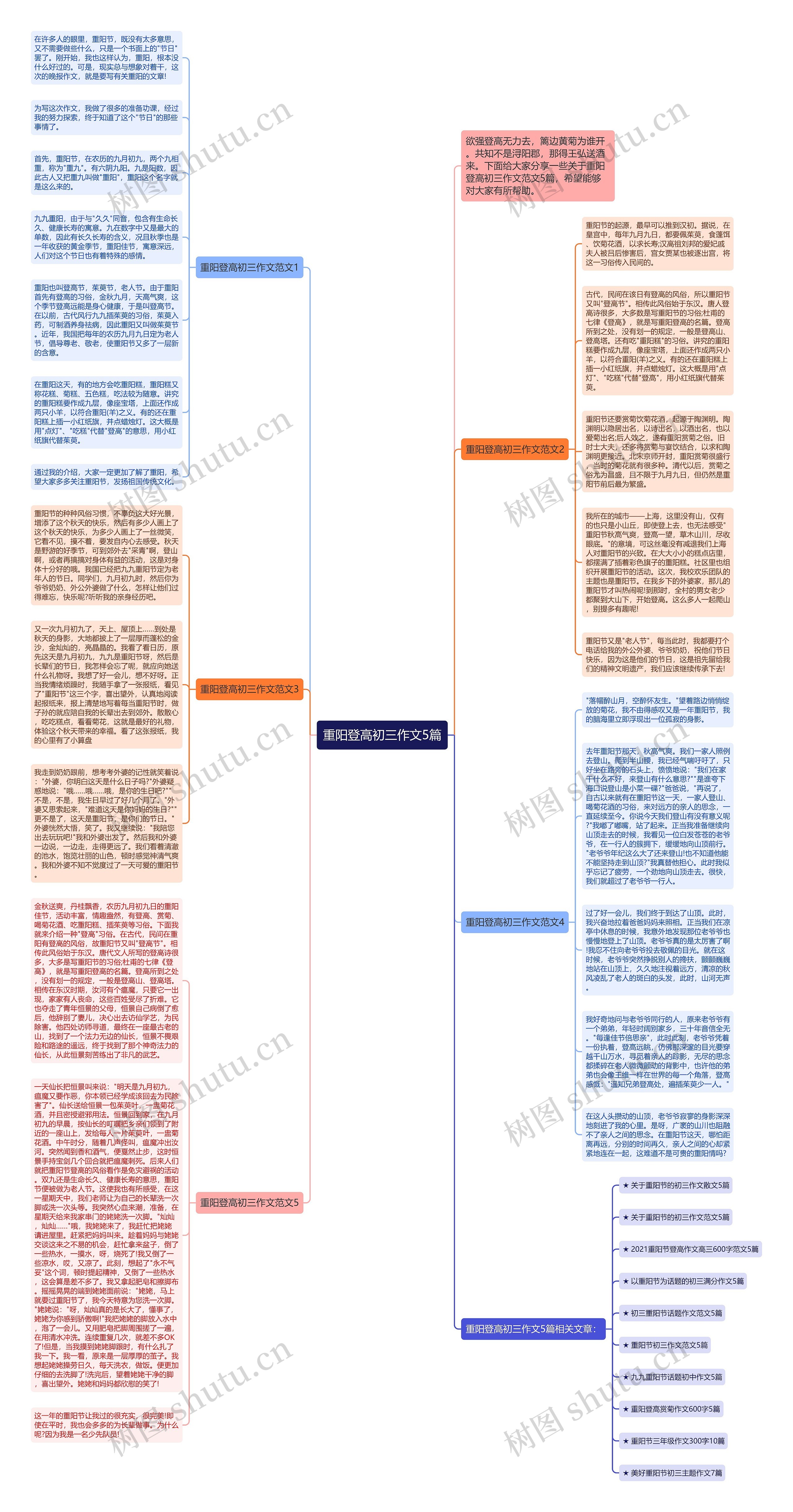 重阳登高初三作文5篇思维导图