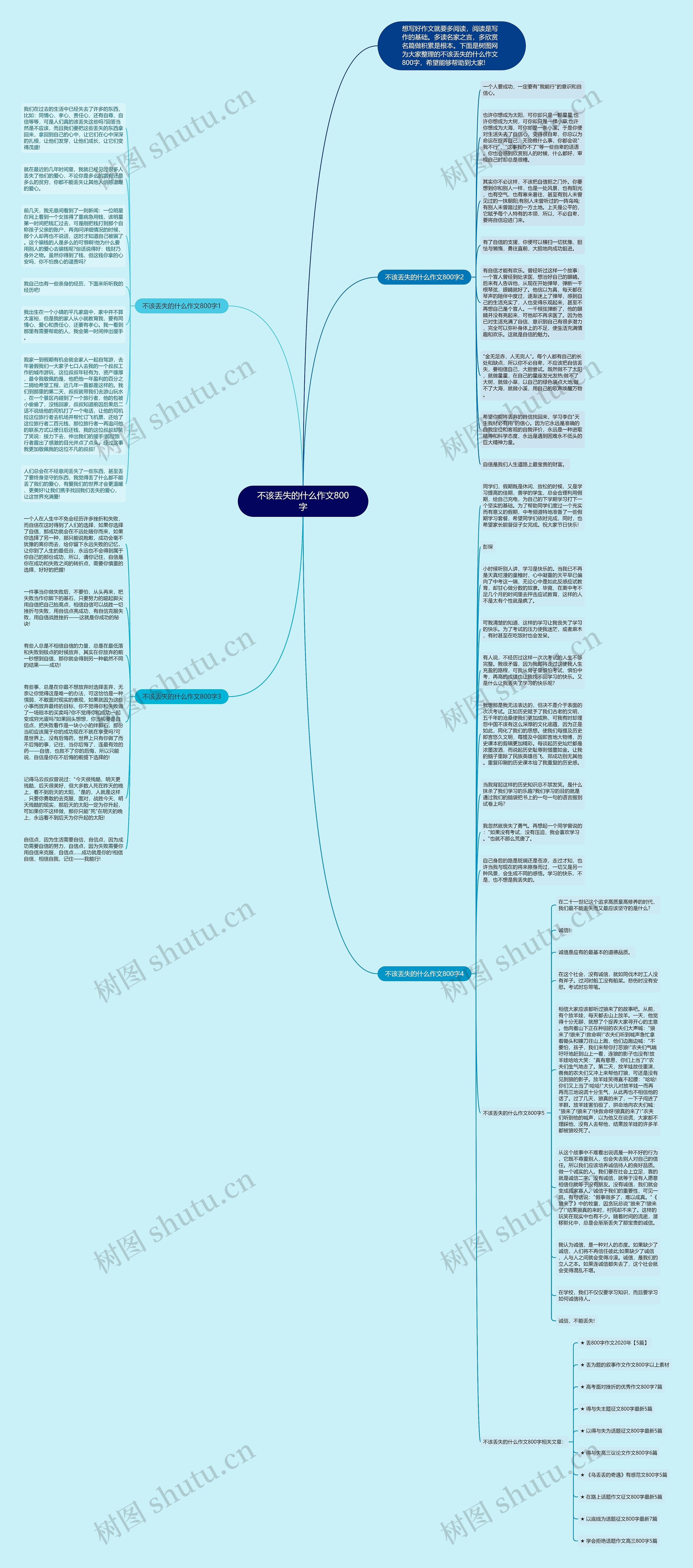不该丢失的什么作文800字思维导图
