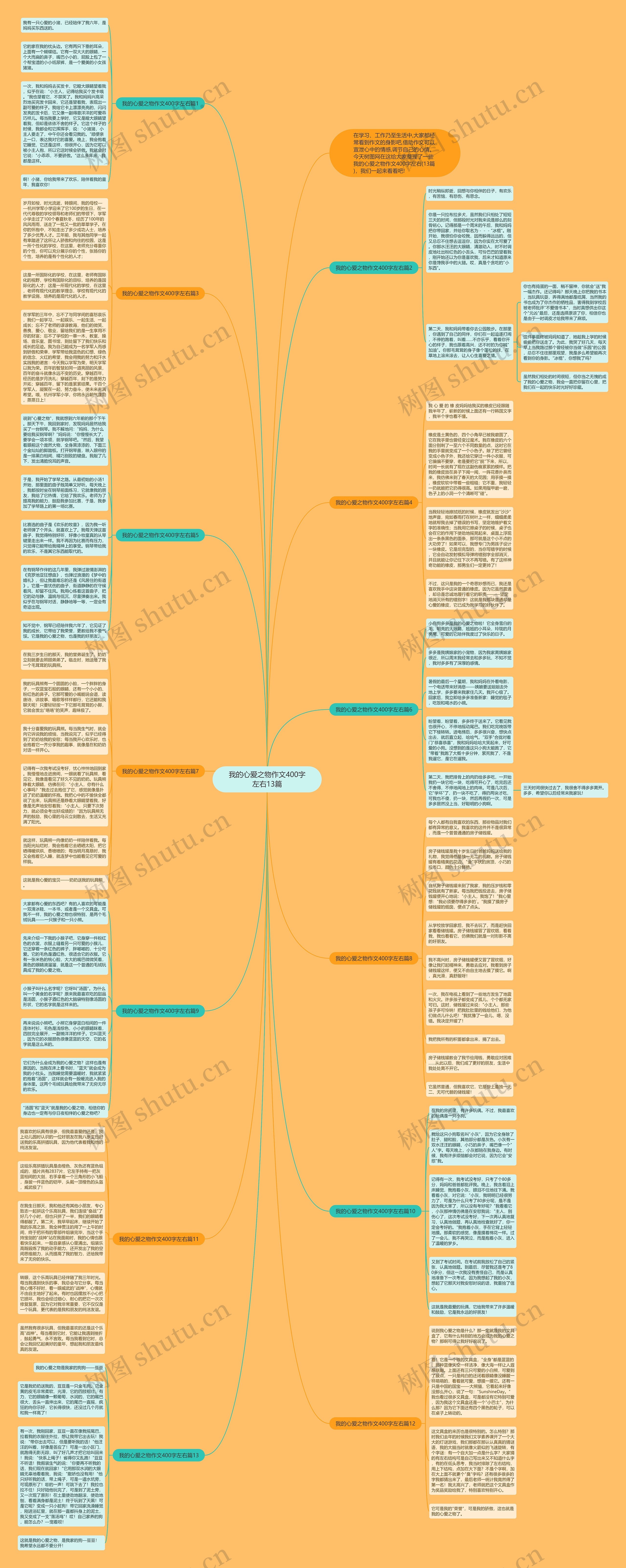 我的心爱之物作文400字左右13篇思维导图