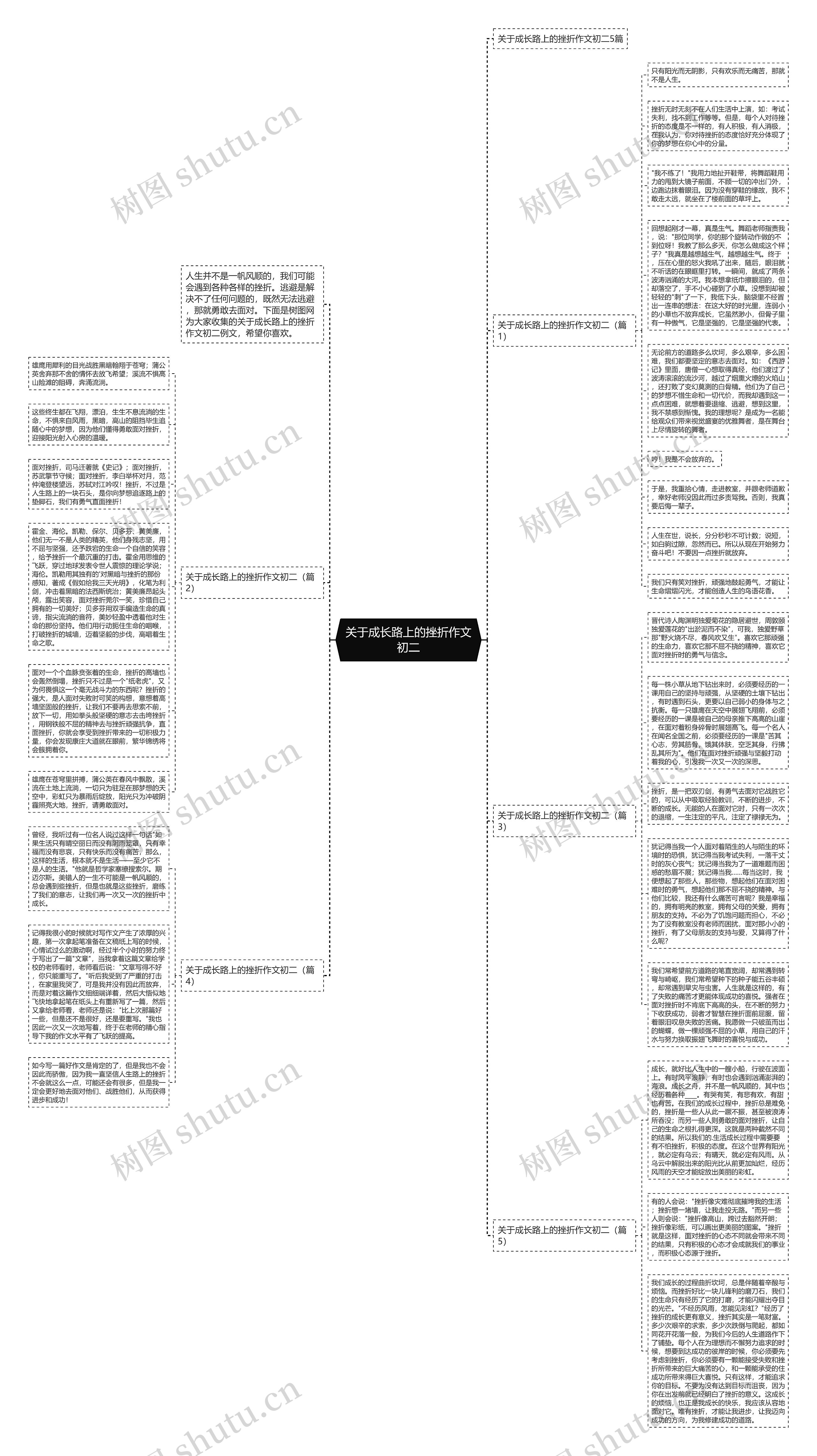 关于成长路上的挫折作文初二思维导图