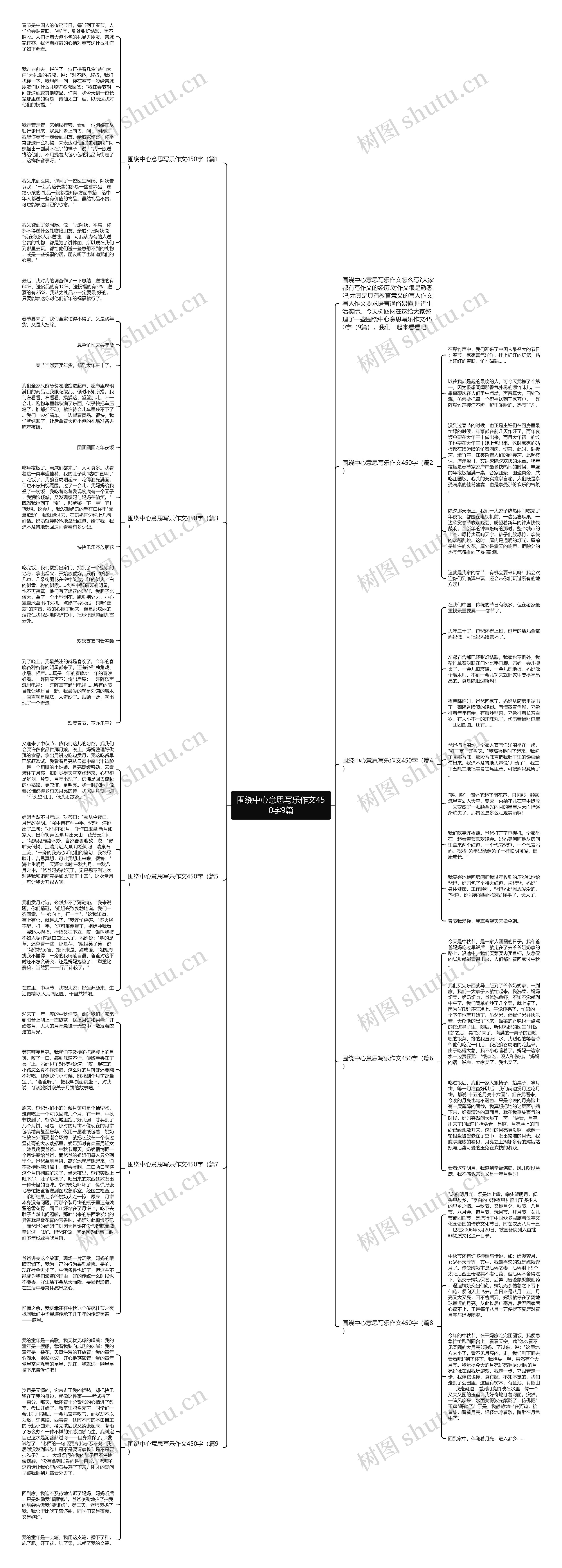 围绕中心意思写乐作文450字9篇思维导图