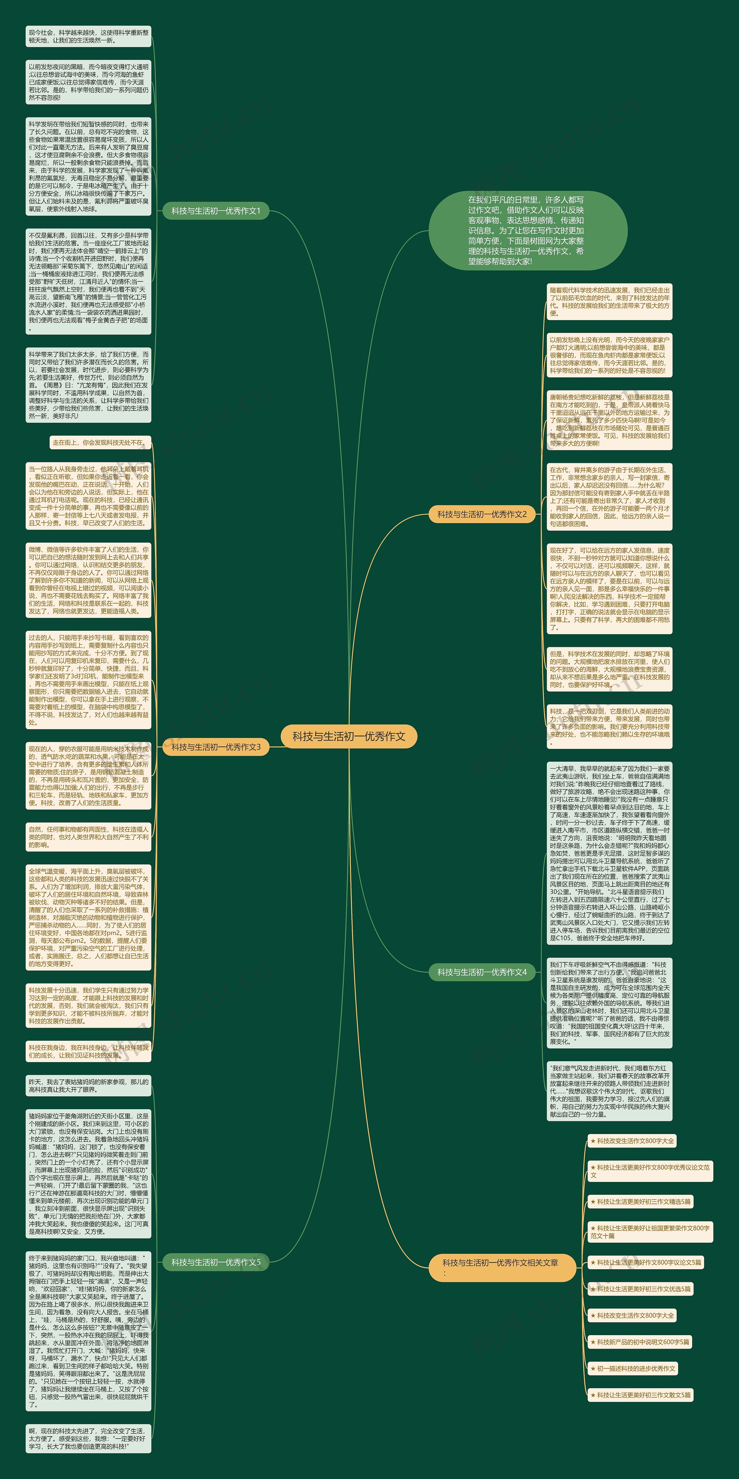 科技与生活初一优秀作文思维导图